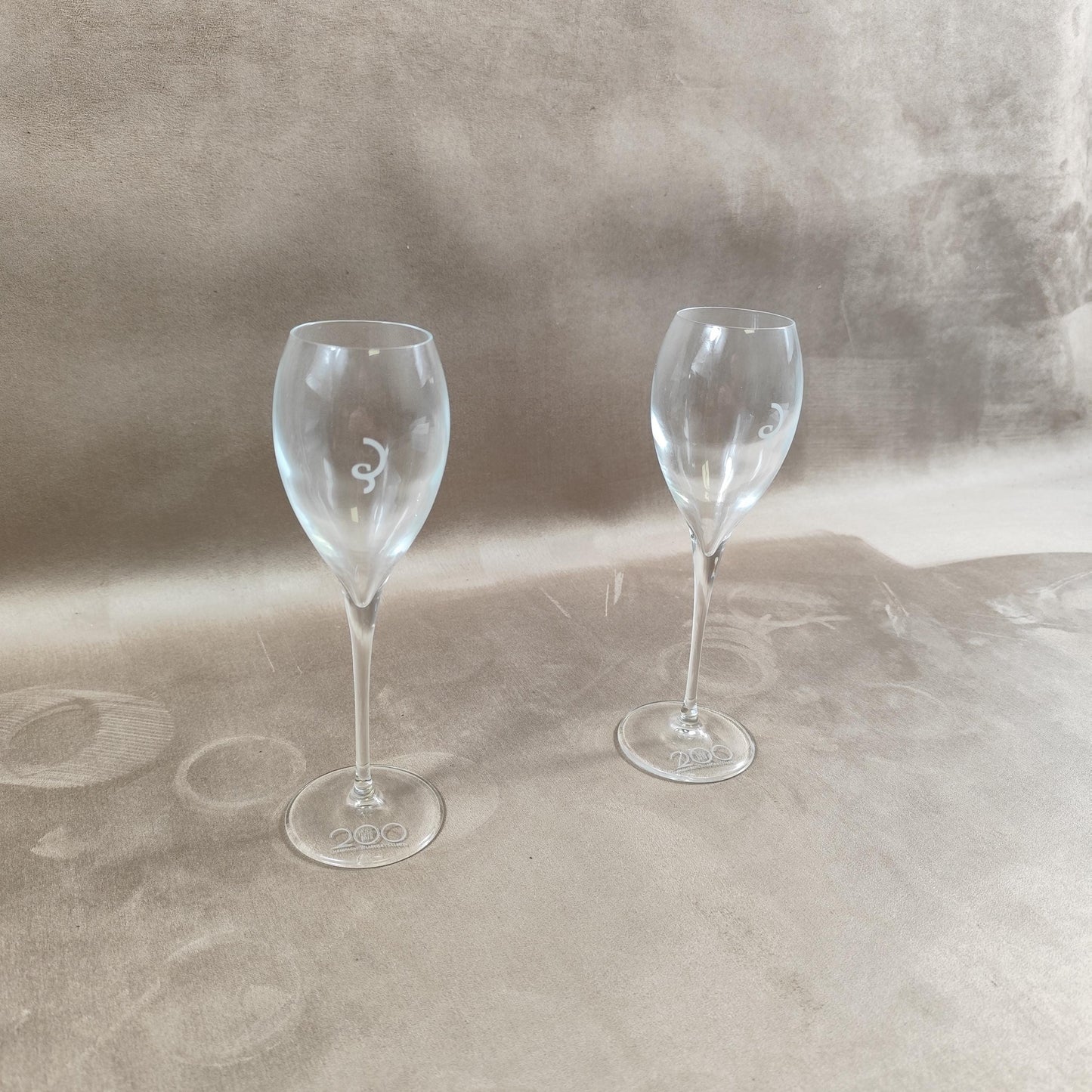 RARE Lot de 2 flute à champagne Billecart Salmon 200 ans Made in France Vintage 2000