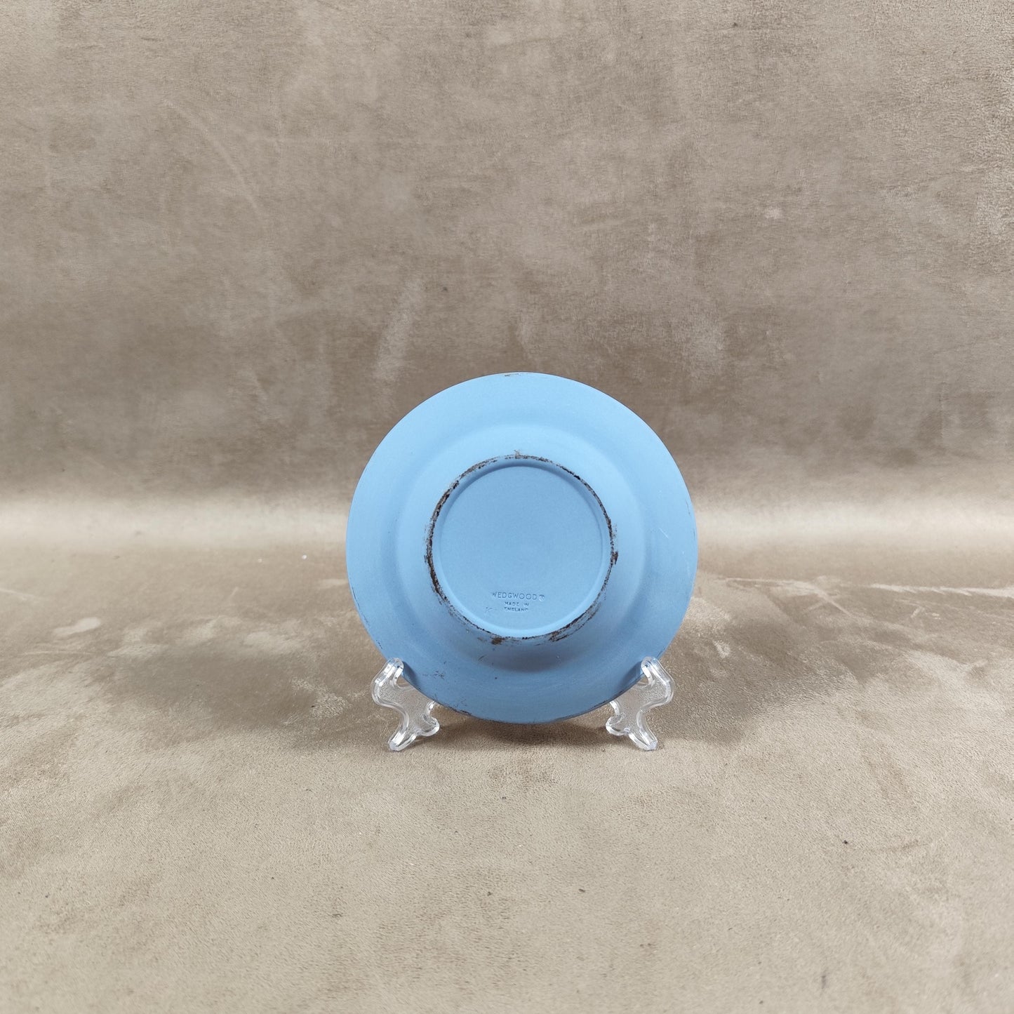 Cendrier Wedgwood Jaspeware en biscuit bleu et blanc Made in England Vintage 1970