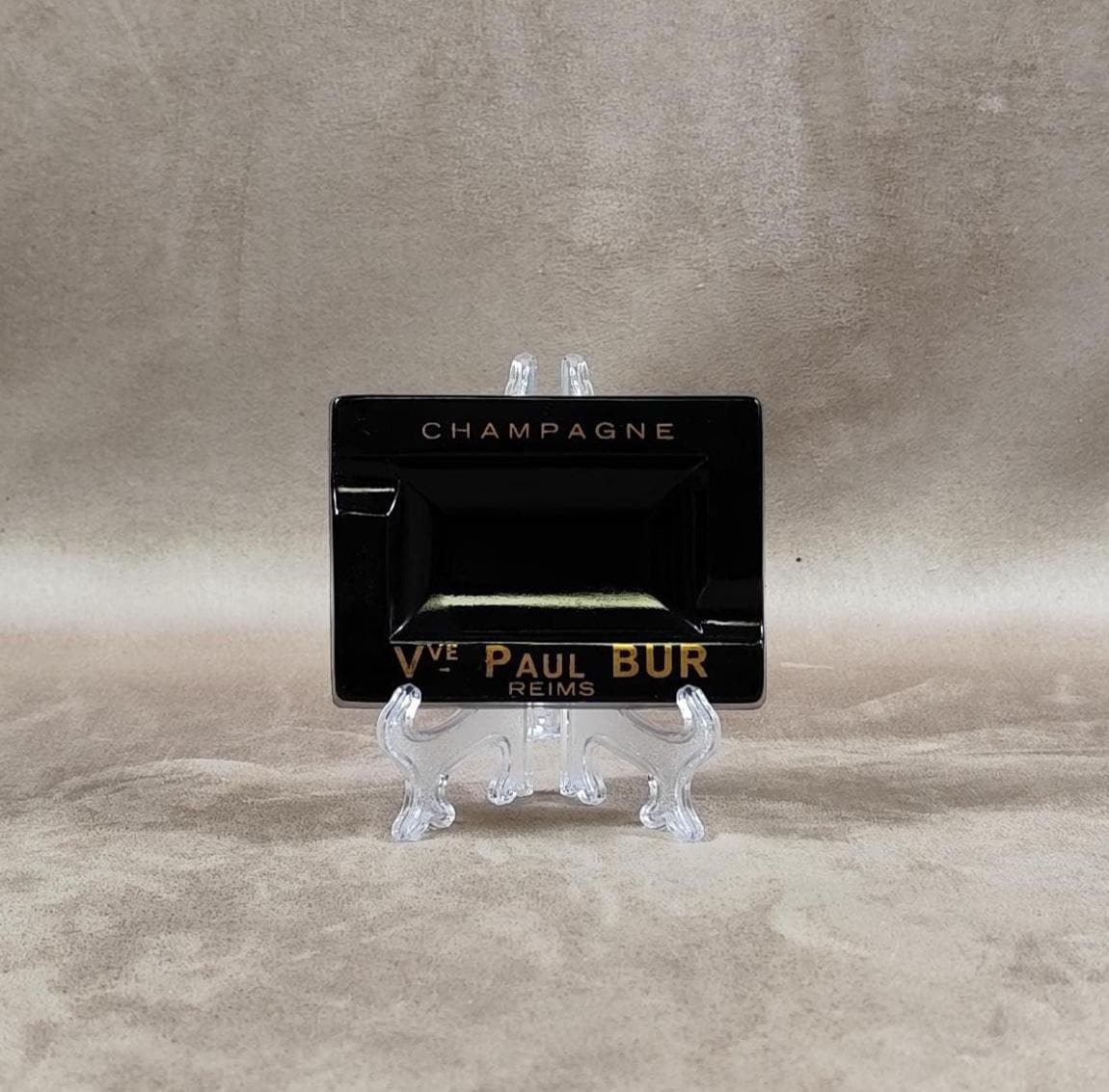 Cendrier Publicitaire Champagne Veuve Paul Bur en opalex Made in France Vintage 1970