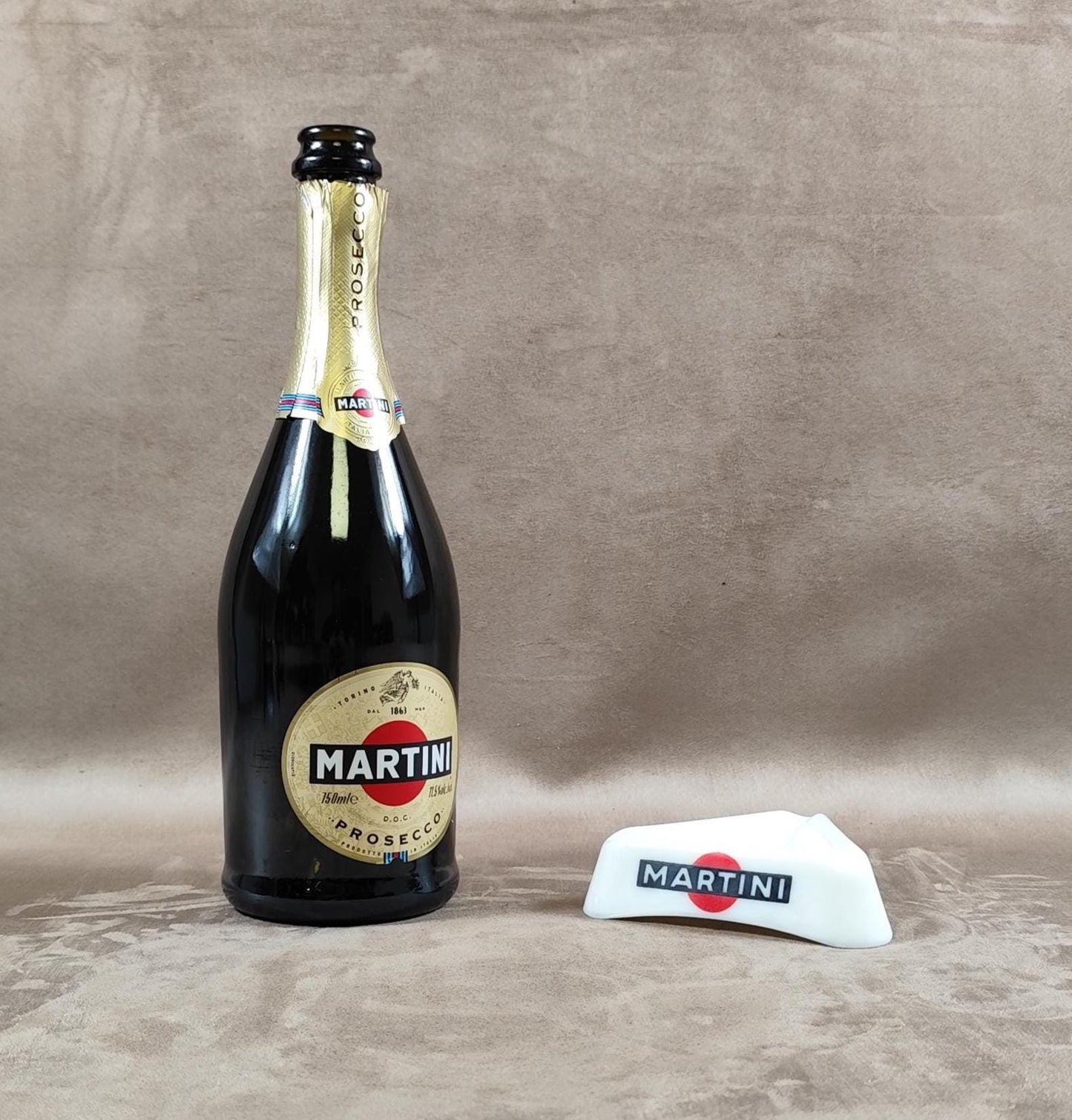 Cendrier publicitaire MARTINI en verre Made in France vintage 1980