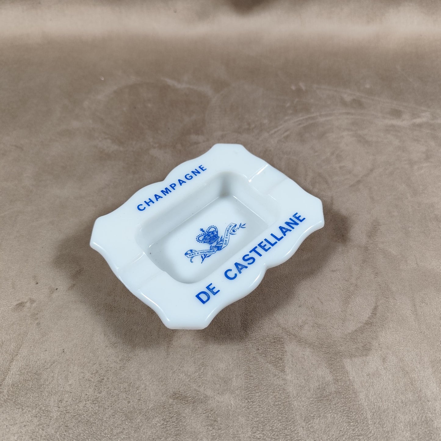 Cendrier Publicitaire Champagne De Castellane en verre Made in France Vintage 1970