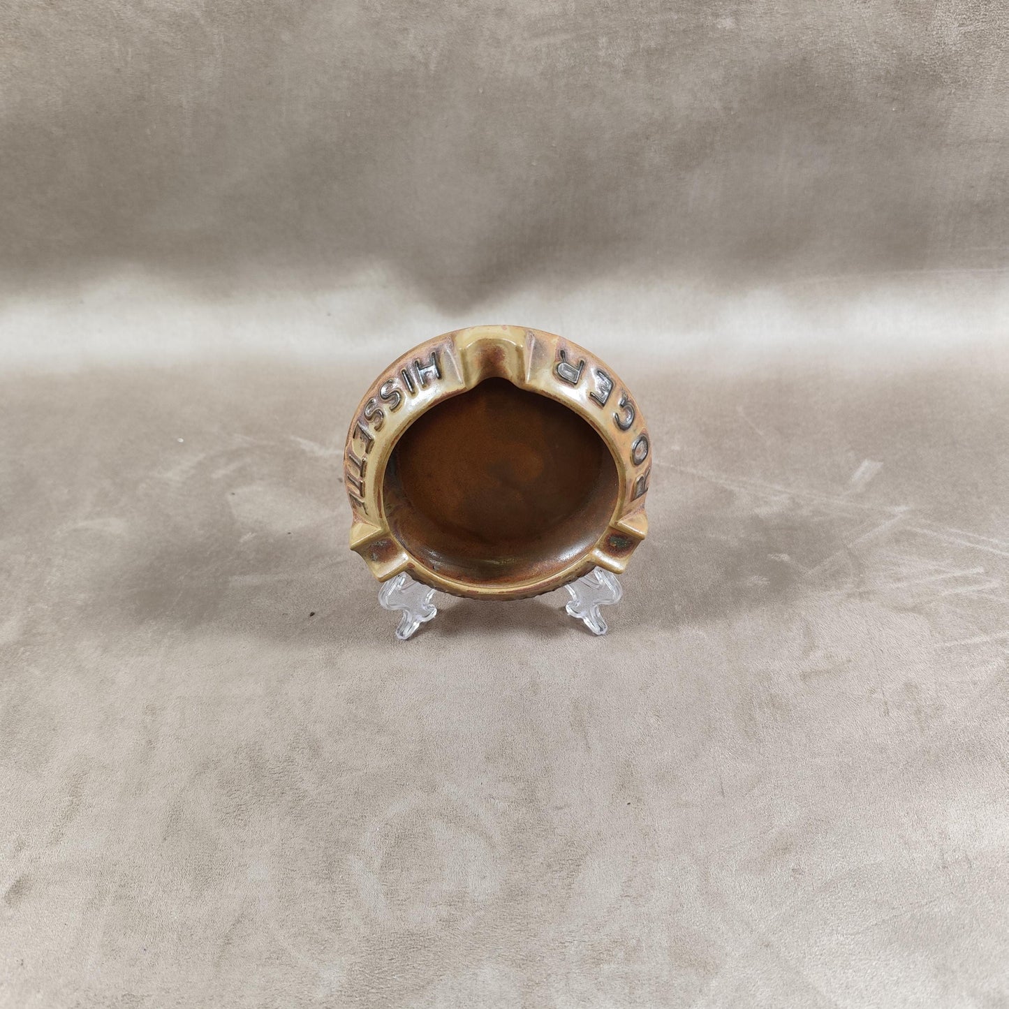 Cendrier Publicitaire Champagne Roger Hissette en faience Made in France Vintage 1970