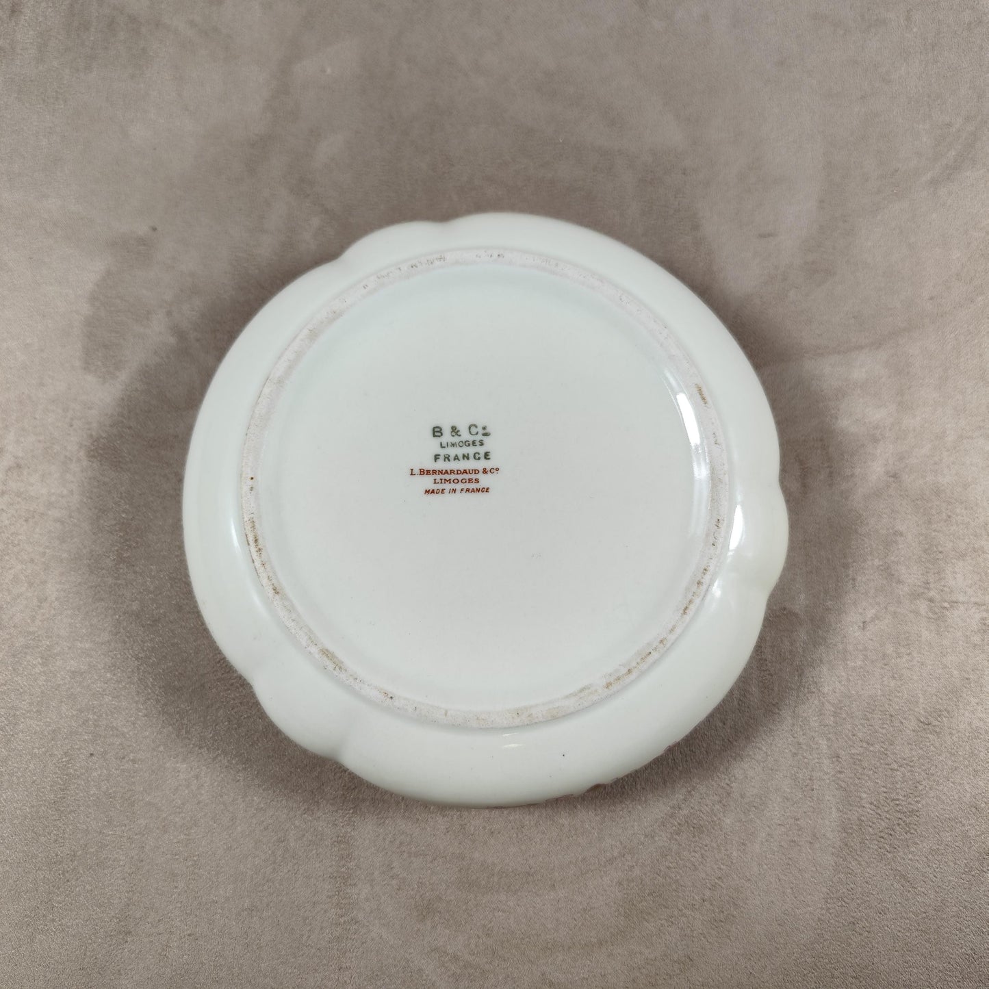 Cendrier Publicitaire Champagne Lanson en faience par Bernardaud & Co Limoges Made in France Vintage 1950