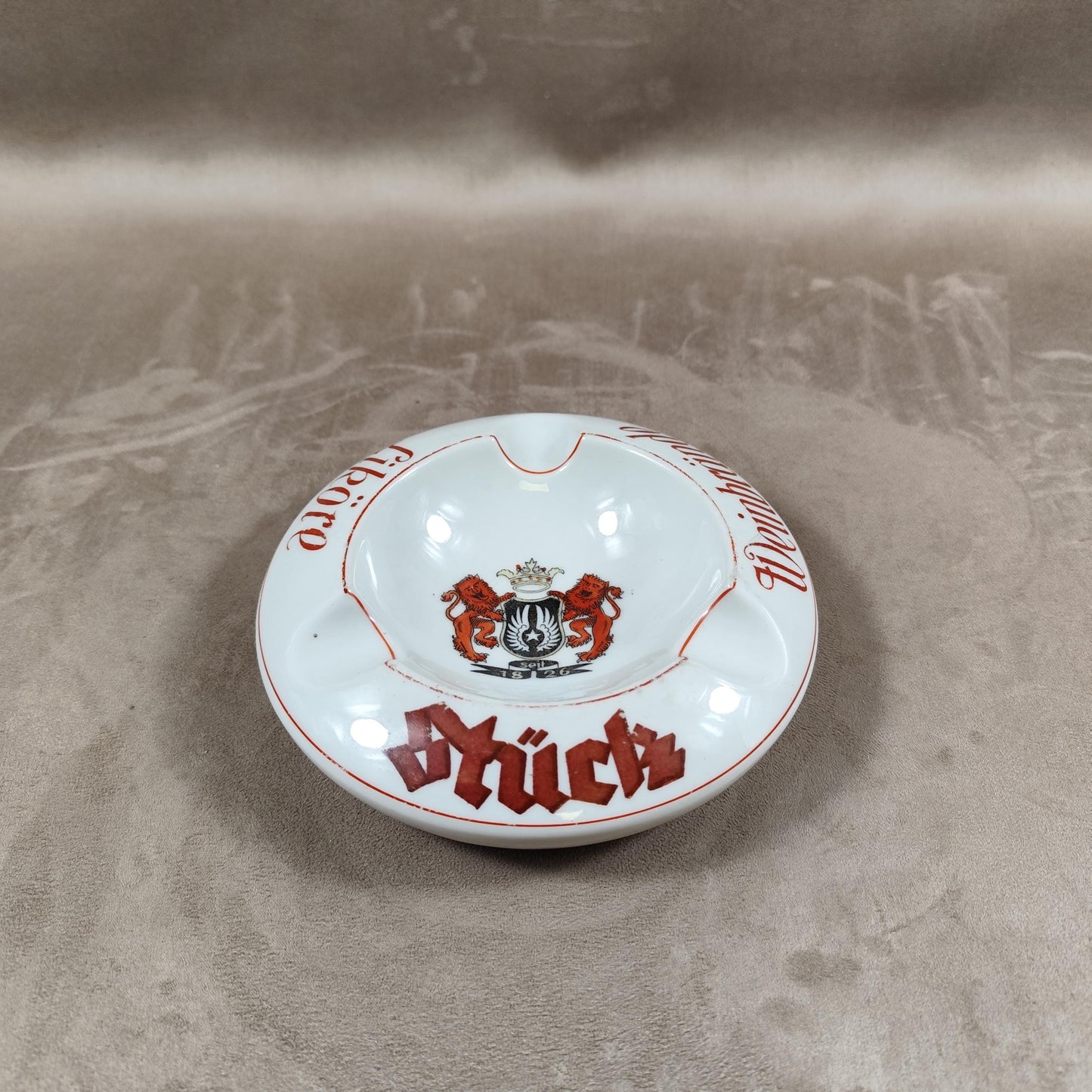 Cendrier Publicitaire Liqueur Stuck en faience par Savaria Made in France Vintage 1970