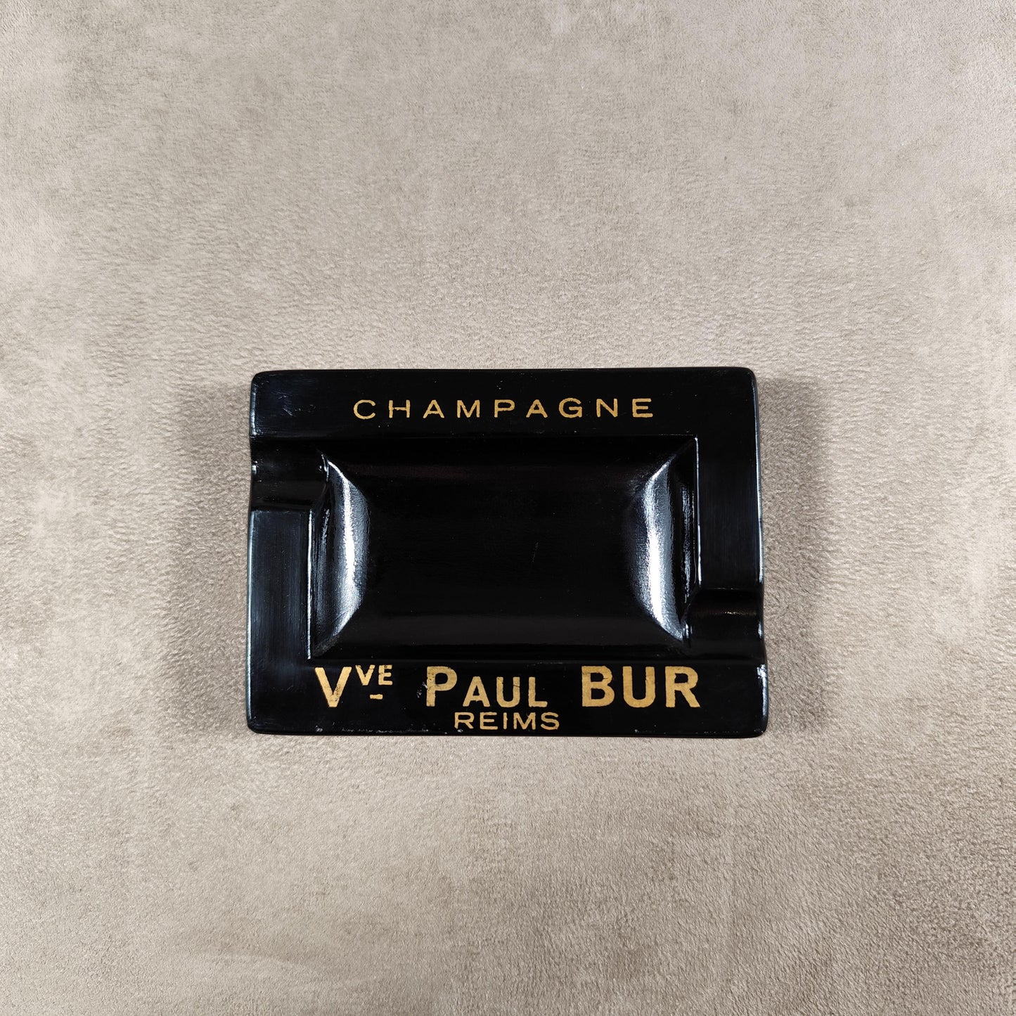 Cendrier Publicitaire Champagne Veuve Paul Bur en opalex Made in France Vintage 1970
