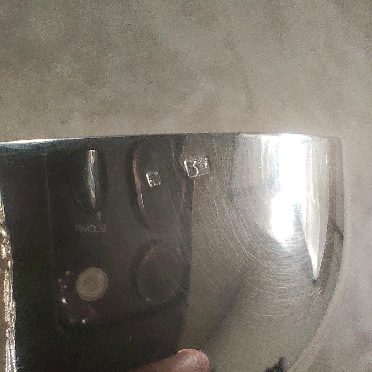 Sucrier en métal argenté avec poinçon dorfèvre Made in France Vintage 1960