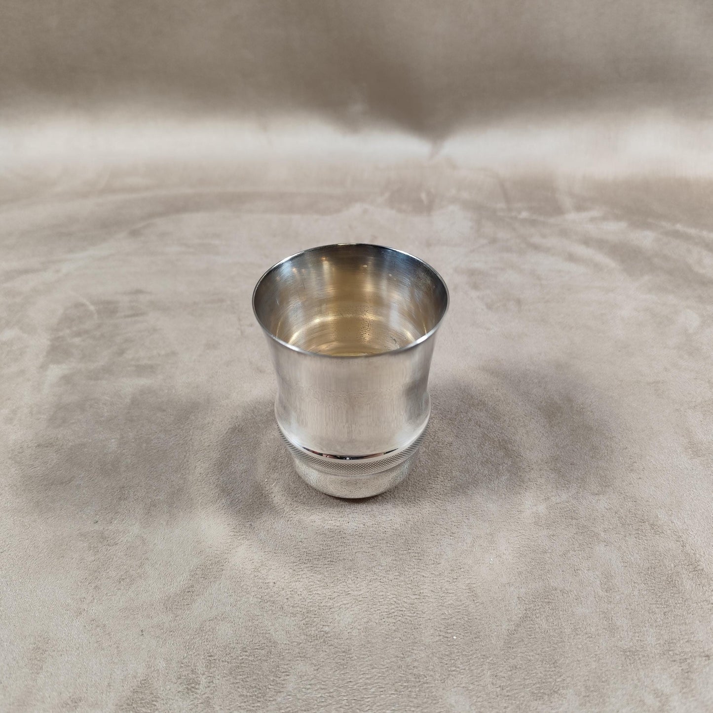 Timbale de baptême en métal argenté Poinçon d'orfèvre Noël Collet Made in France Vintage 1920