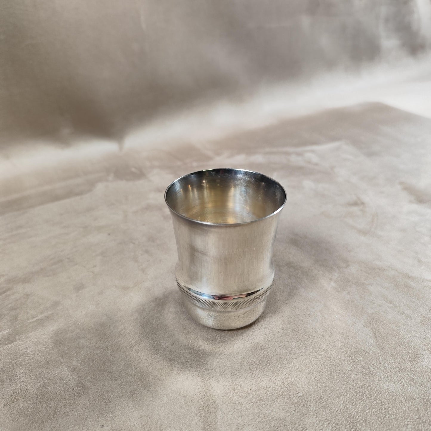 Timbale de baptême en métal argenté Poinçon d'orfèvre Noël Collet Made in France Vintage 1920