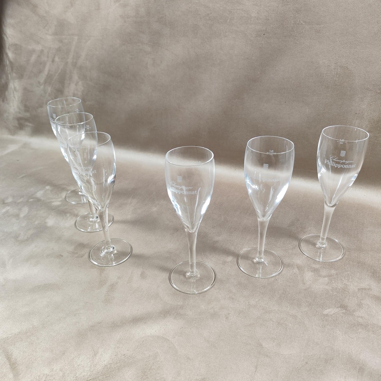 Lot de 6 Flûtes Champagne Philipponnat Made in France Vintage 1970