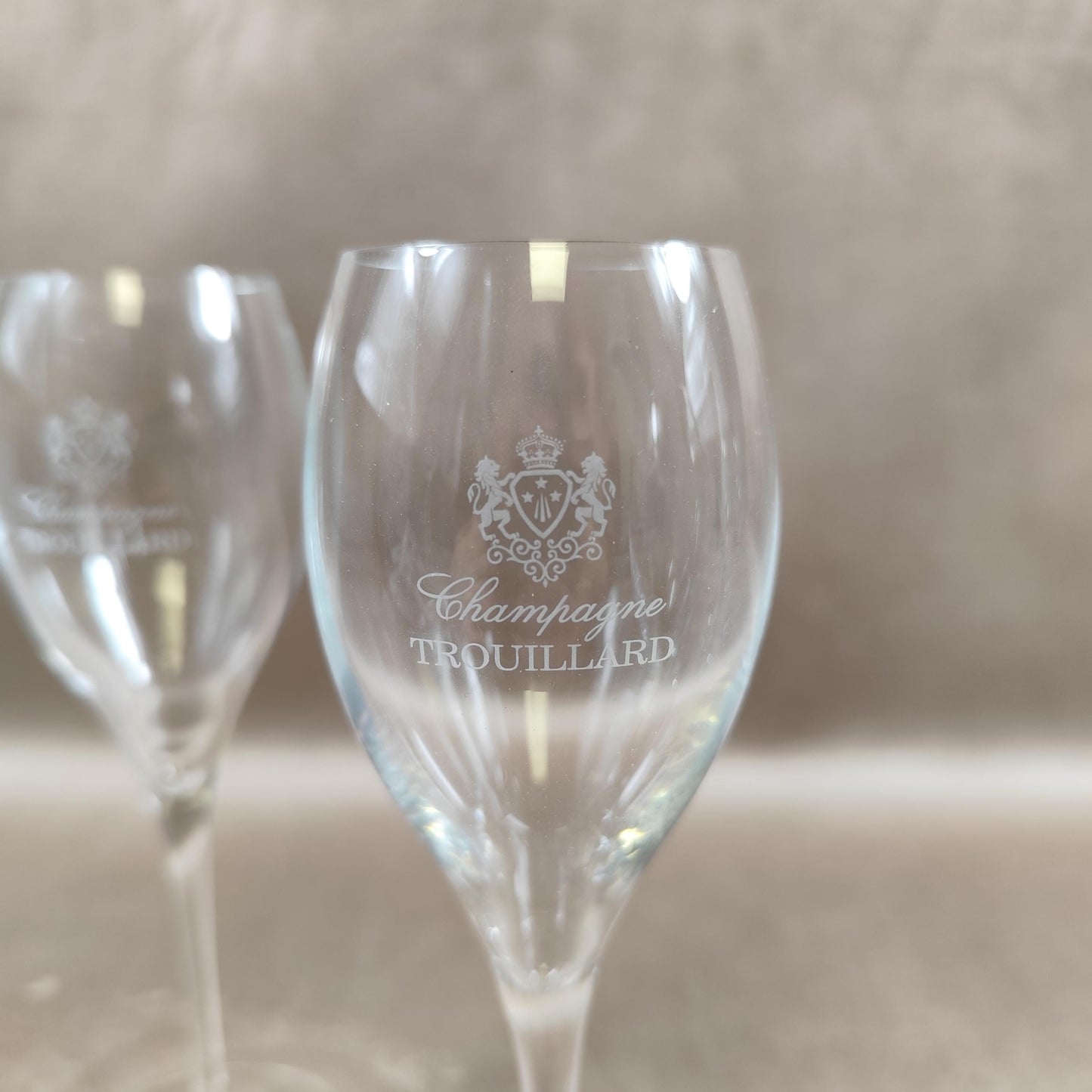 Lot de 6 flutes Champagne Trouillard Made in France Vintage 1980