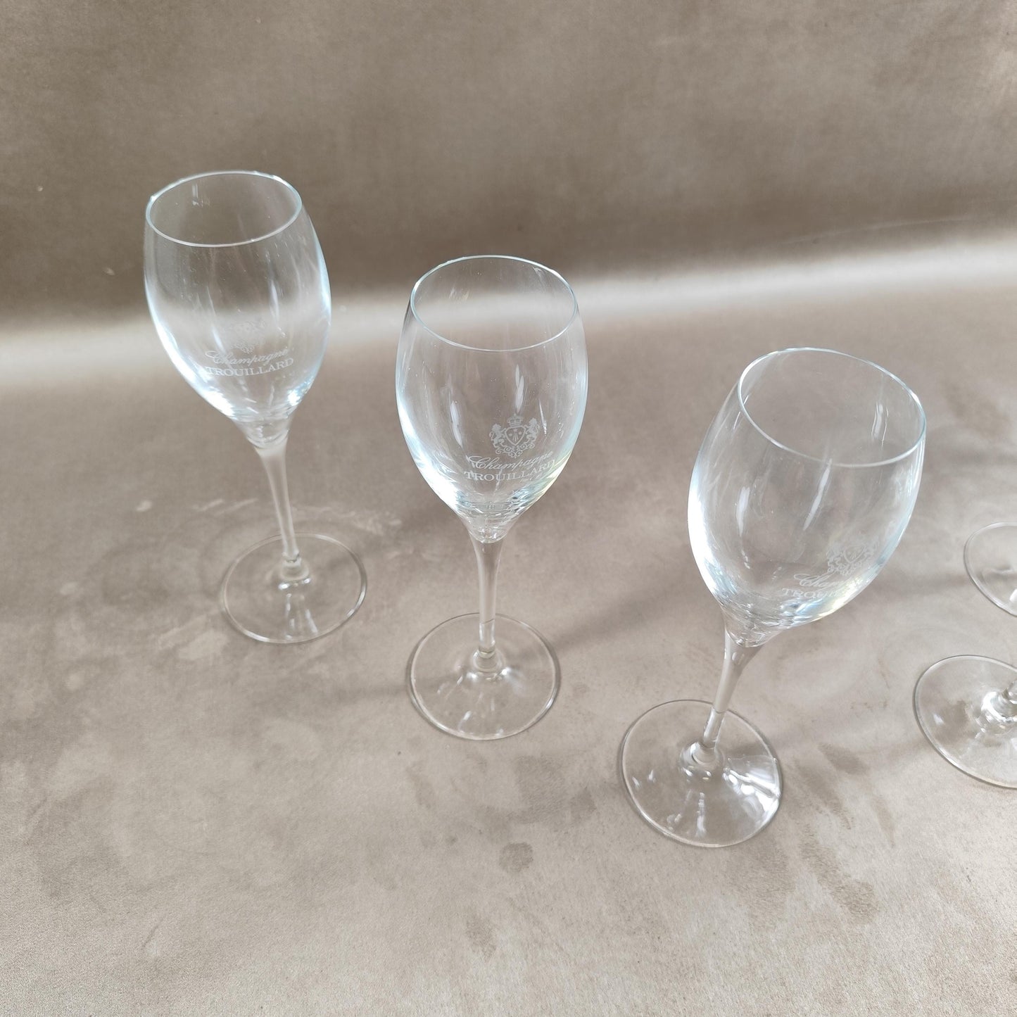 Lot de 6 flutes Champagne Trouillard Made in France Vintage 1980
