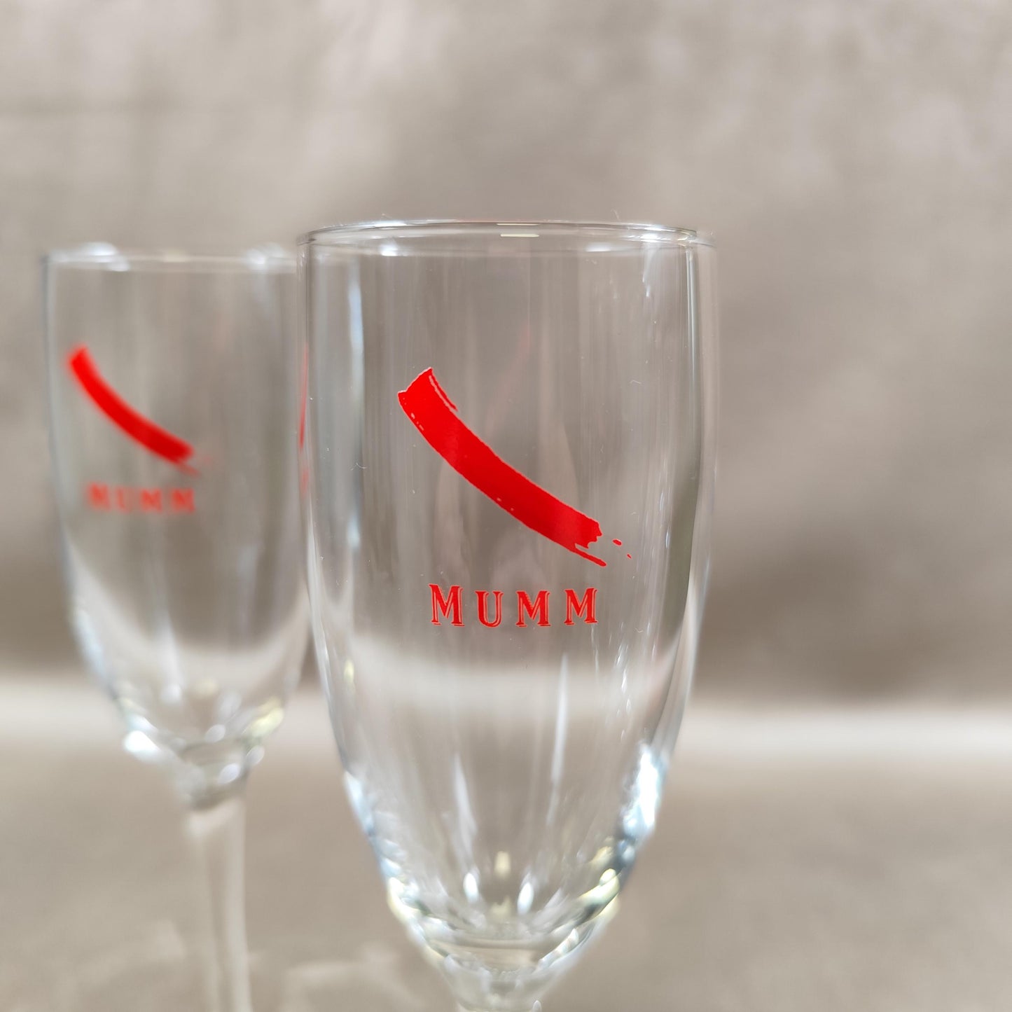 Lot de 6 flutes à champagne MUMM Made in France Vintage 1980