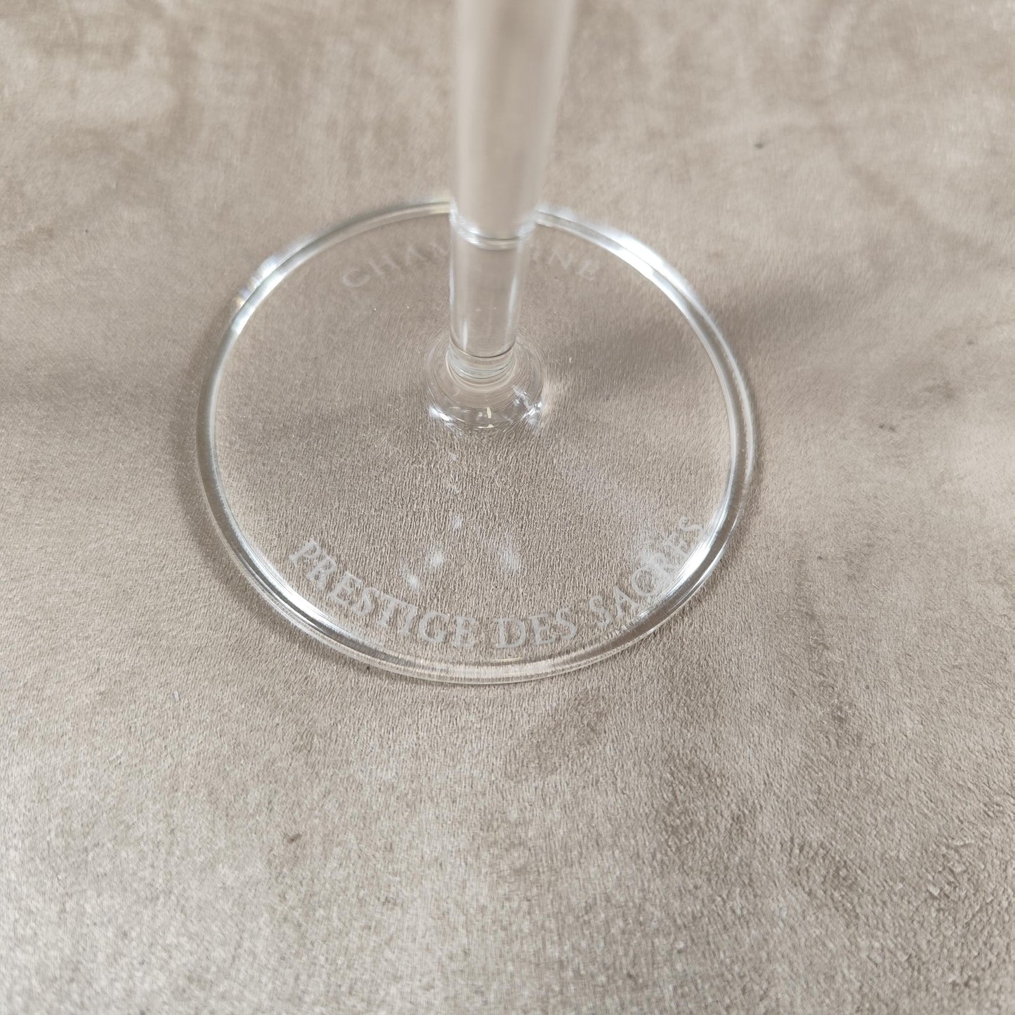 Lot de 2 flutes à champagne Prestige des Sacres Made in France 1980