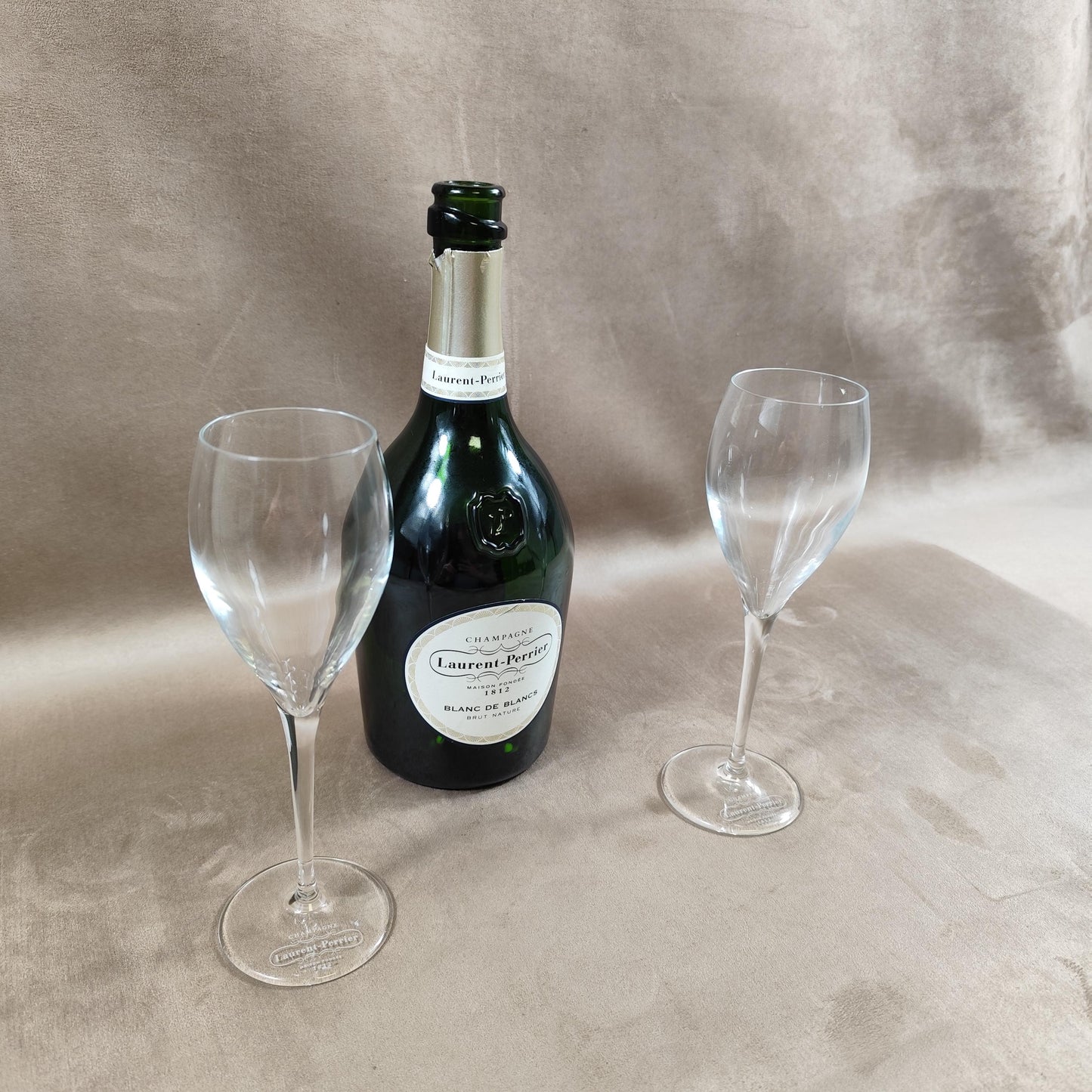 Lot de 2 Flûtes Laurent-Perrier Made in France Vintage 1970