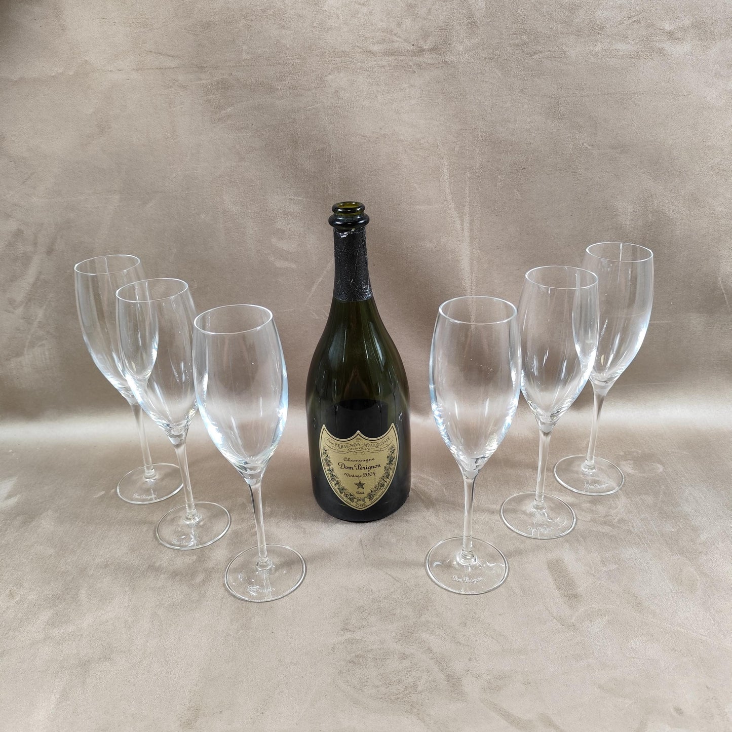 VERY RARE 6 magnifiques flutes en cristal Champagne Dom Perignon vintage
