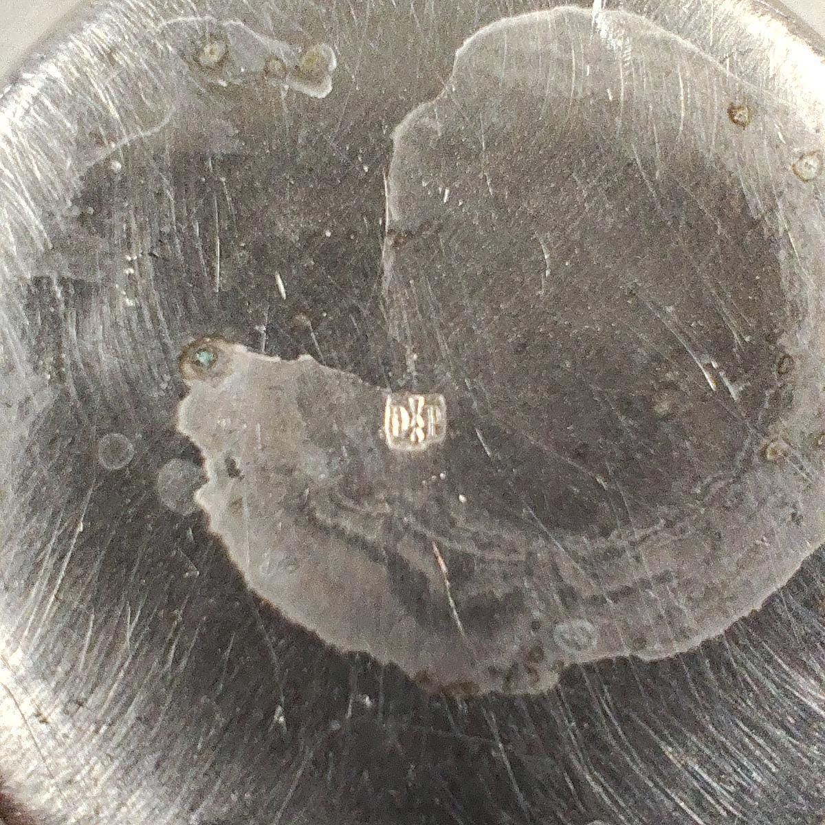 Ecrin Timbale de baptêmes et rond de serviette en métal argenté Art DécoPoinçon d'orfèvre Made in France Vintage 1900