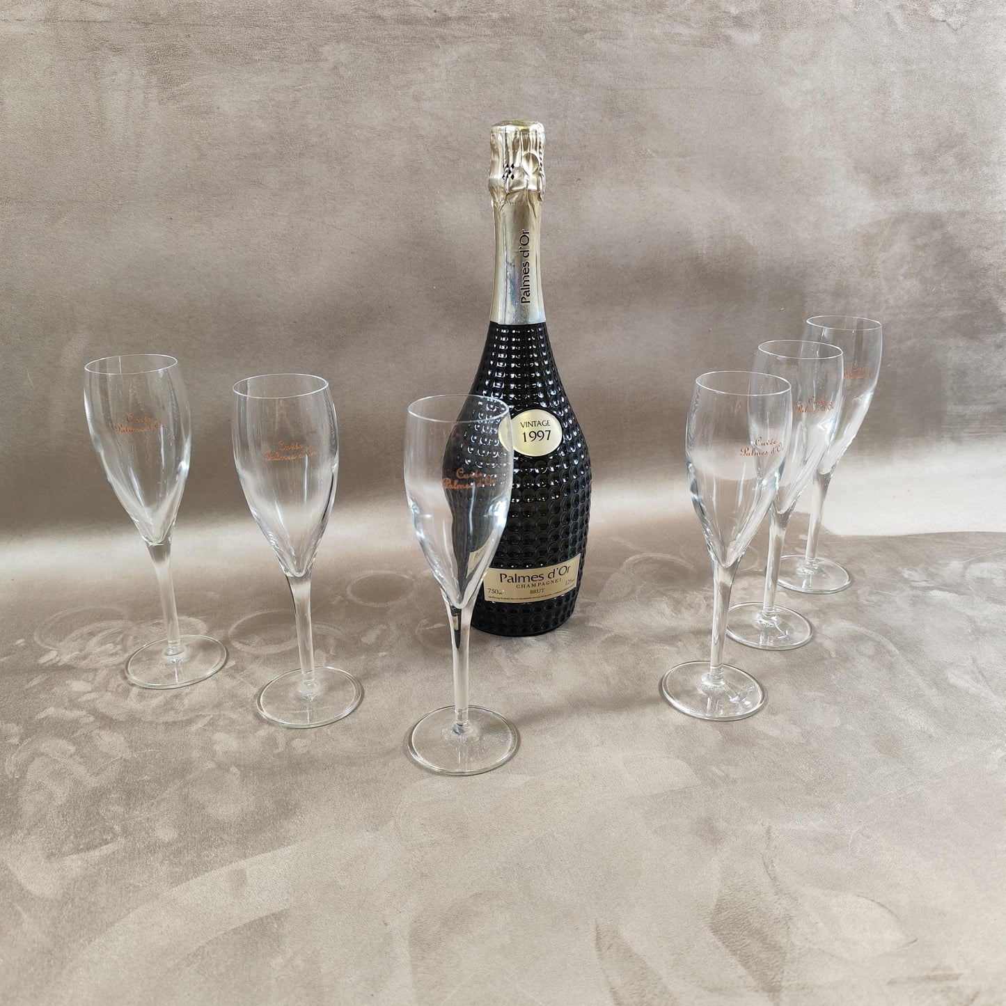 Lot de 6 flutes à Champagne Nicolas Feuillatte Palme d'or Made in France Vintage 1990