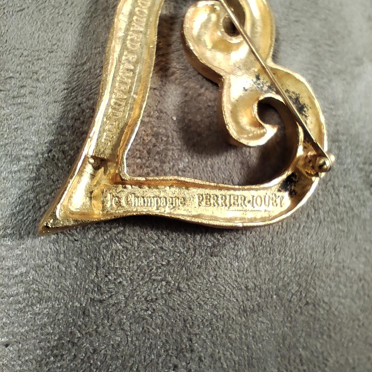 RARE Superbe broche "Edouard Rambaud" Paris / Edition spéciale Champagne Perrier-Joüet Made in France