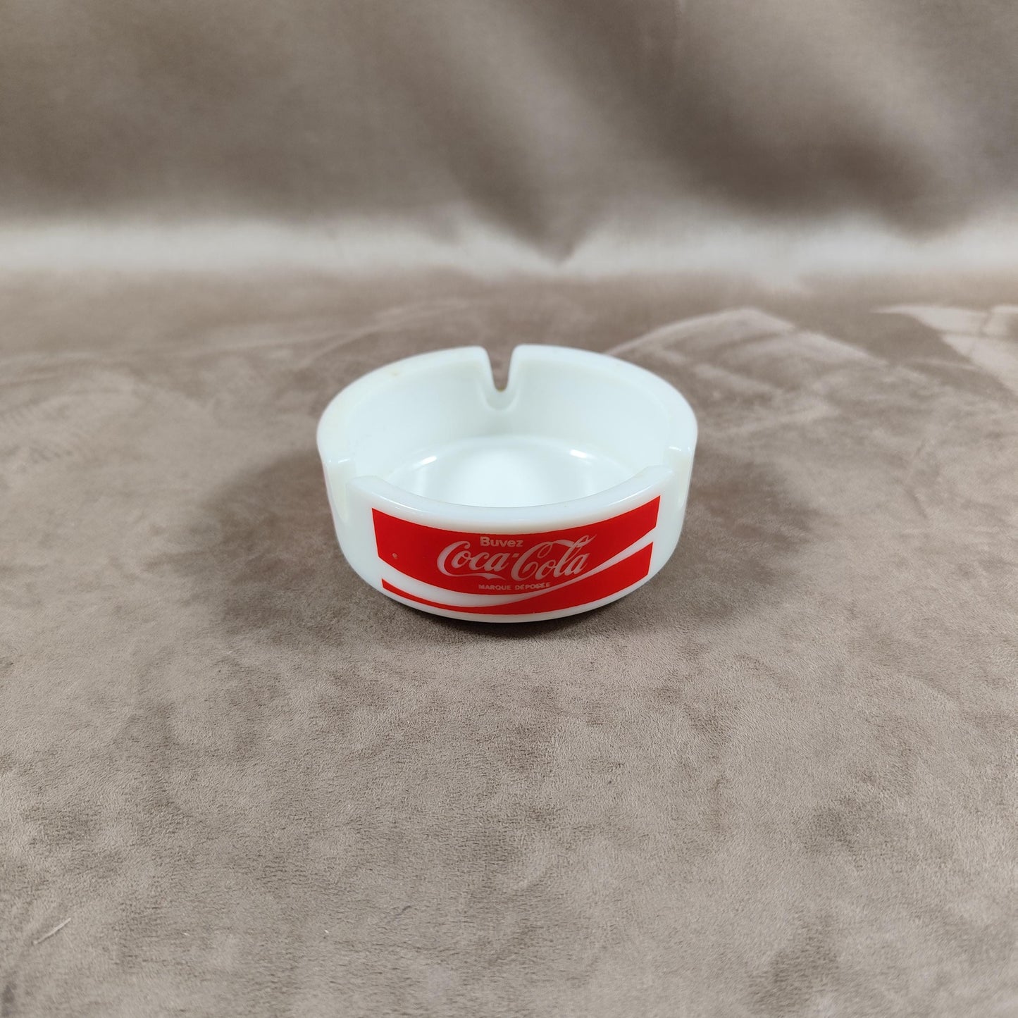 Cendrier Publicitaire Coca Cola en verre Made in France Vintage 1980
