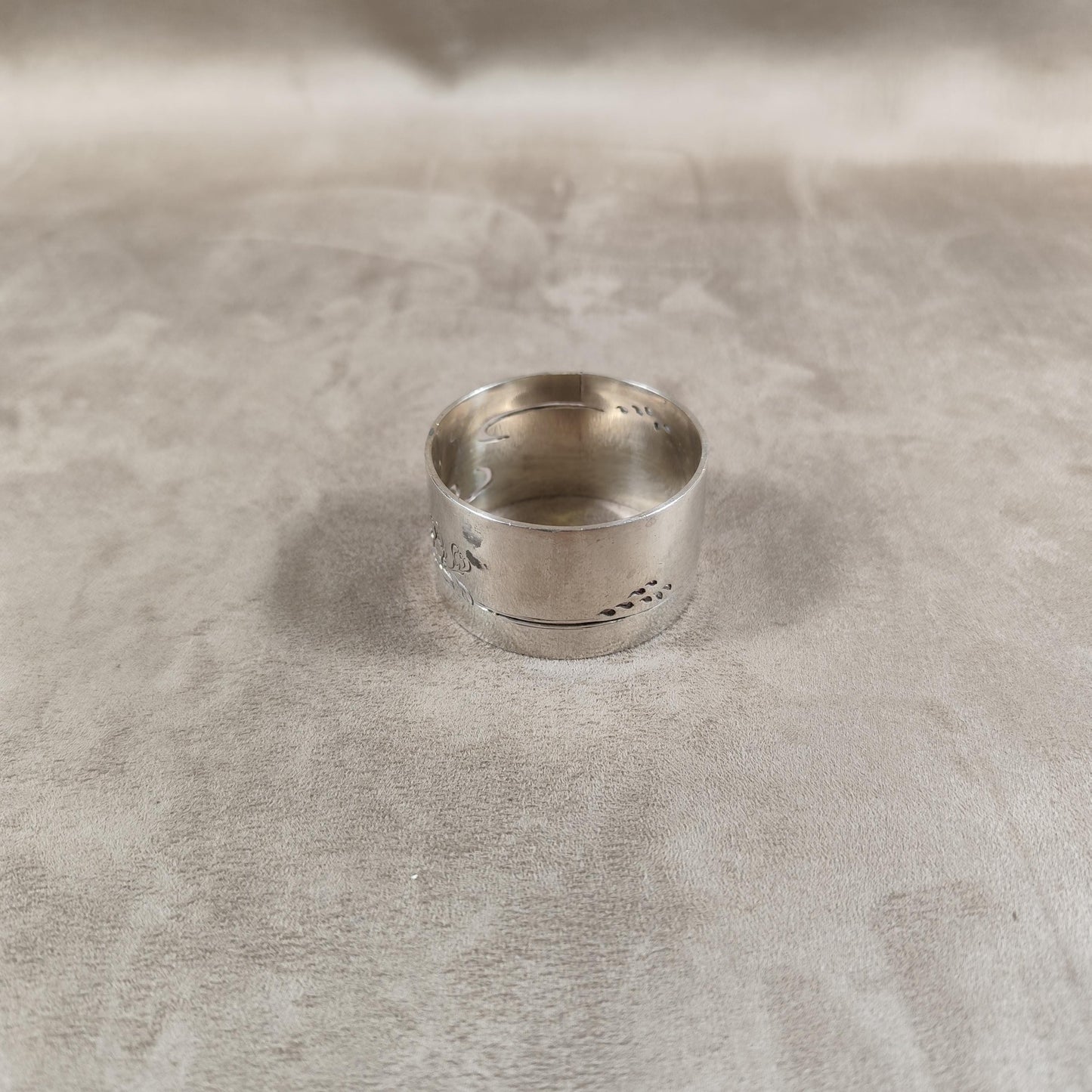 Rond de Serviette en Métal Argenté Made in France Vintage 1950