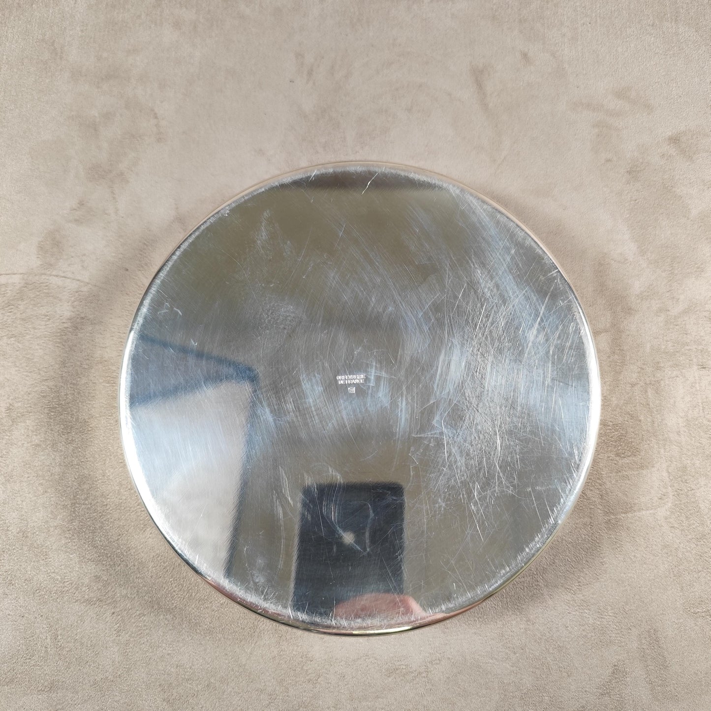 Poubelle de table en Métal Argenté avec Orfèvrerie de France Made in France Vintage 1900