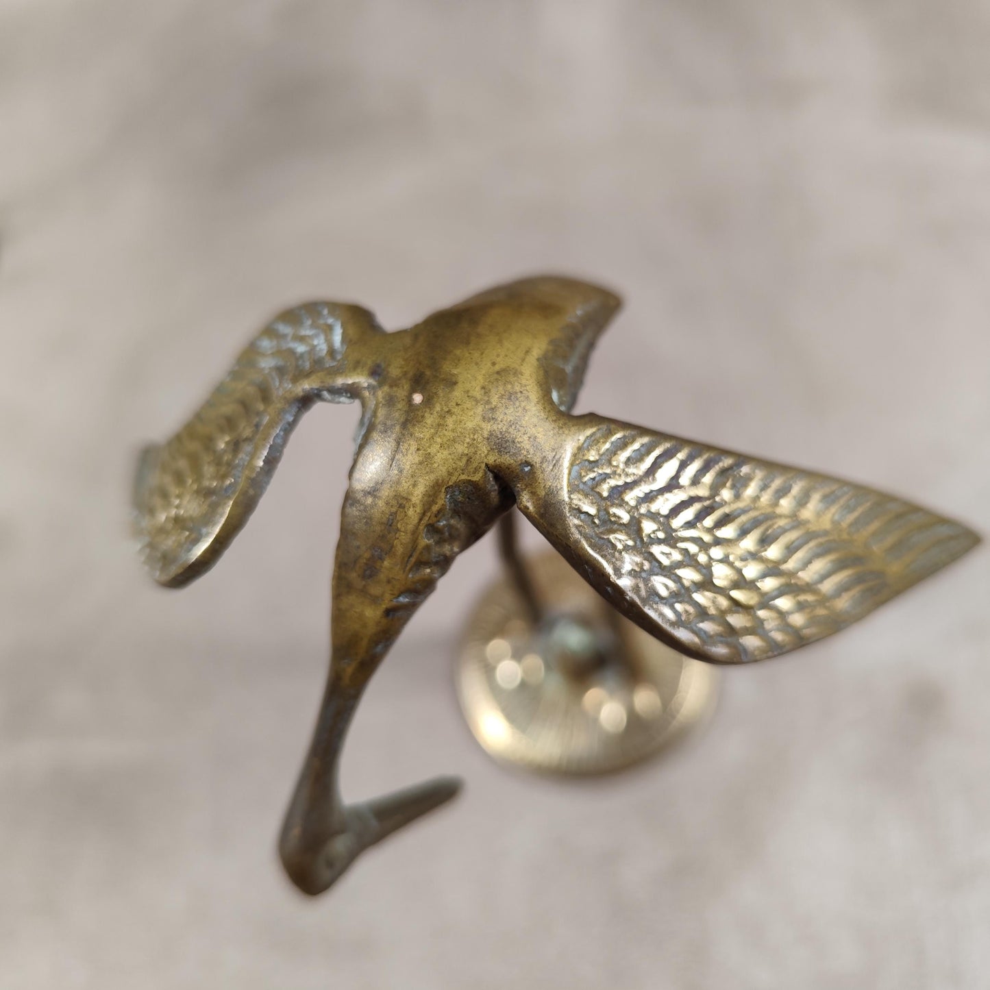 Lot de 2 figurines d'oiseaux en laiton Made in France Vintage 1970