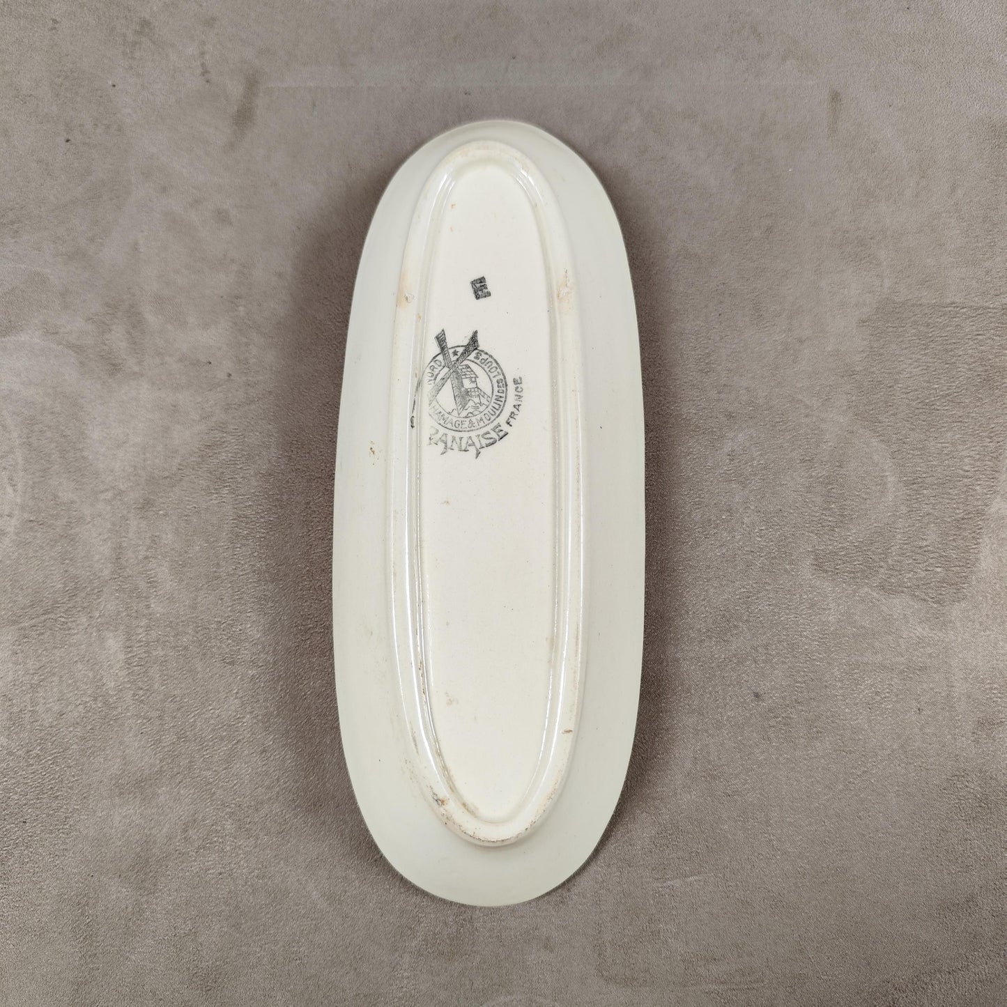 Porte savon en faïence par RANAISE le Moulin des Loups Made in France Vintage 1970