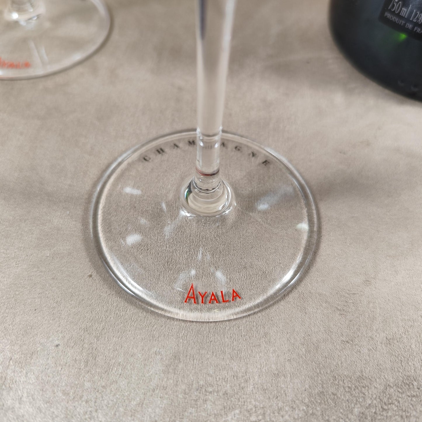 Lot de 4 Flûtes pour Champagne Ayala en cristal Made in France Vintage 1980