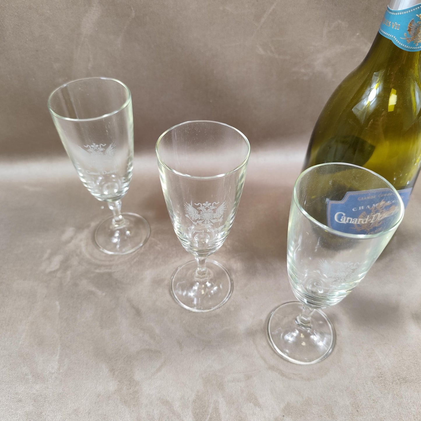 Lot de 6 flutes Champagne Canard Duchêne Made in France Vintage 1970