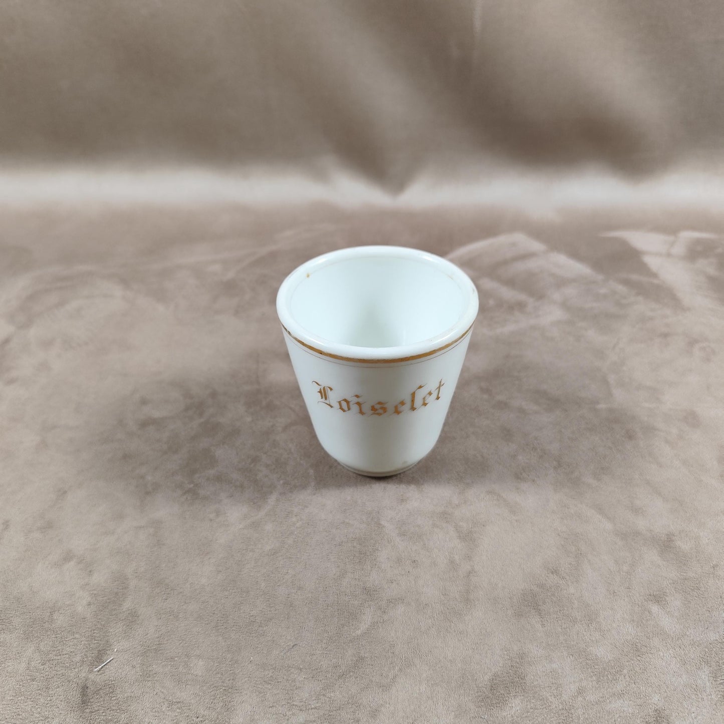 Tasse Brûlot ancienne Loiselet en faïence blanche Made in France Vintage 1920