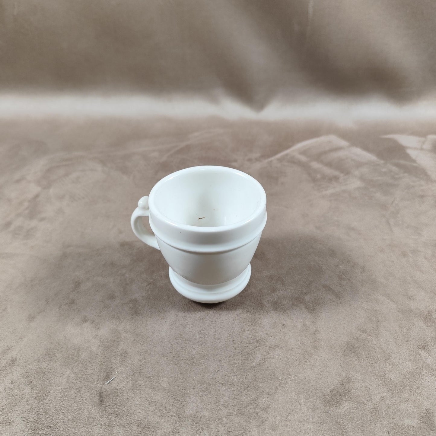 Tasse Brulot ancienne en faience blanche Made in France vintage 1920