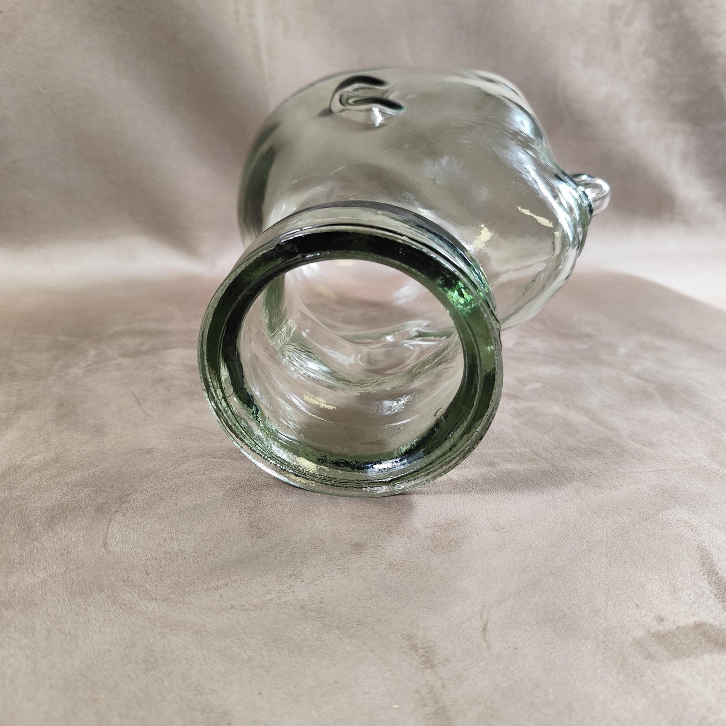 VERY RARE Tête Marotte Porte Chapeau en verre Made in France Vintage 1900