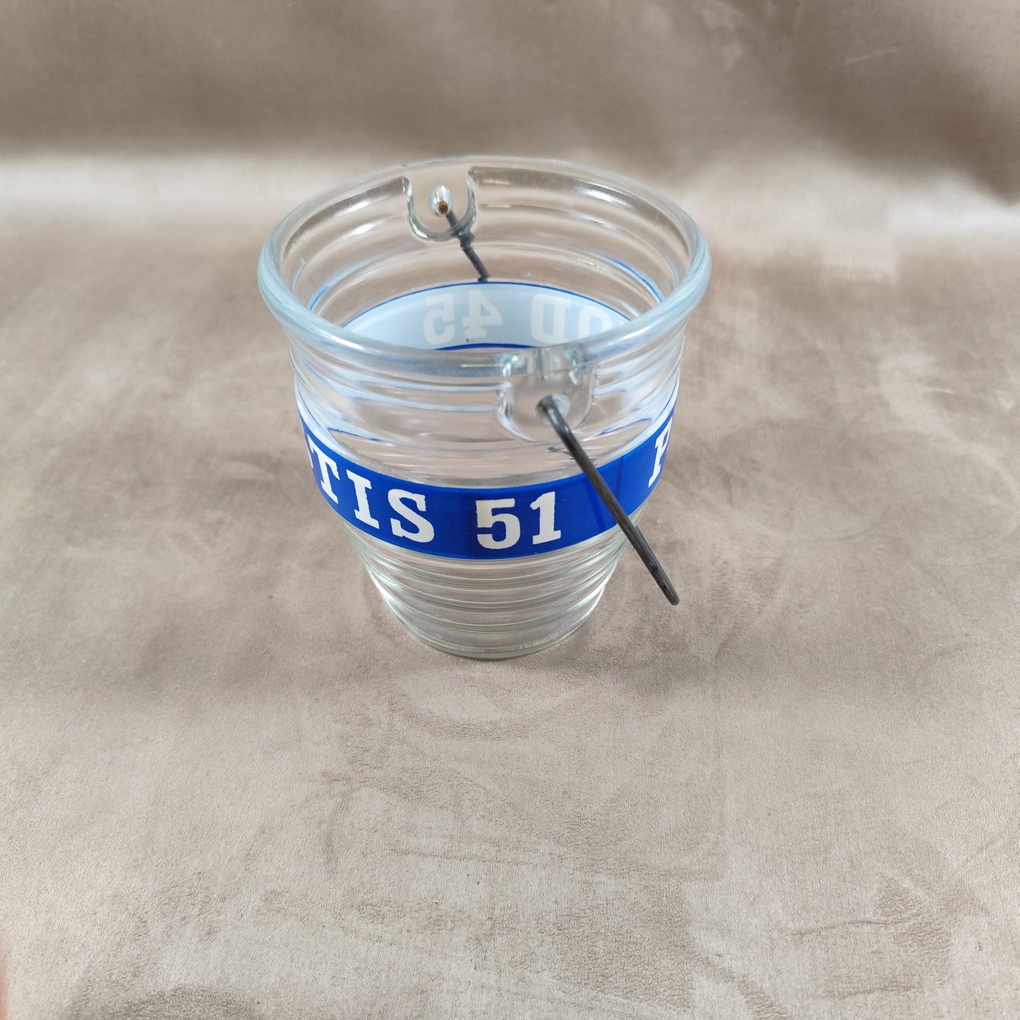 Seau à glace Pastis 51 en verre Made in France Vintage 1970