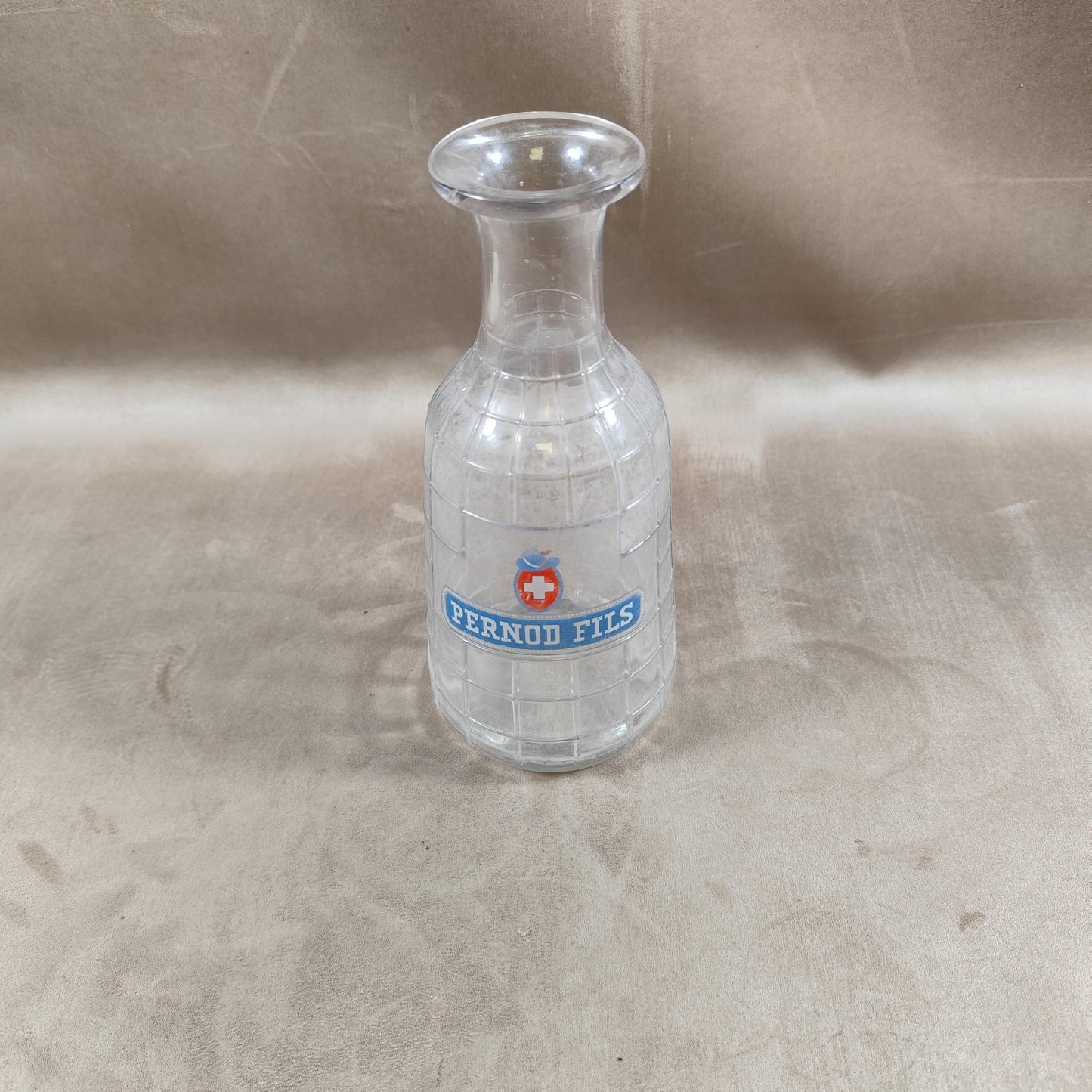 Carafe à eau Pernod Fils en verre Made in France Vintage 1950