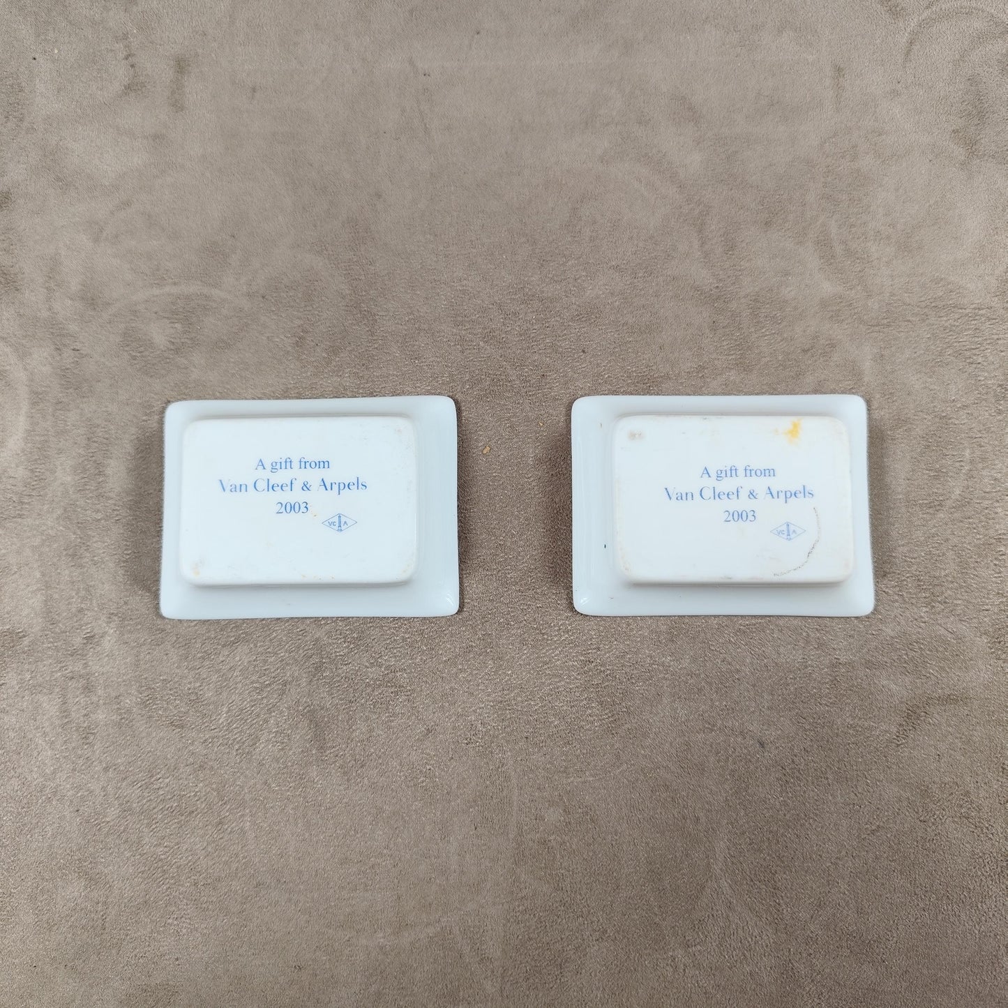 RARE Lot de 2 cendrier Van Cleef & Arpels en porcelaine vintage Made in France 2000
