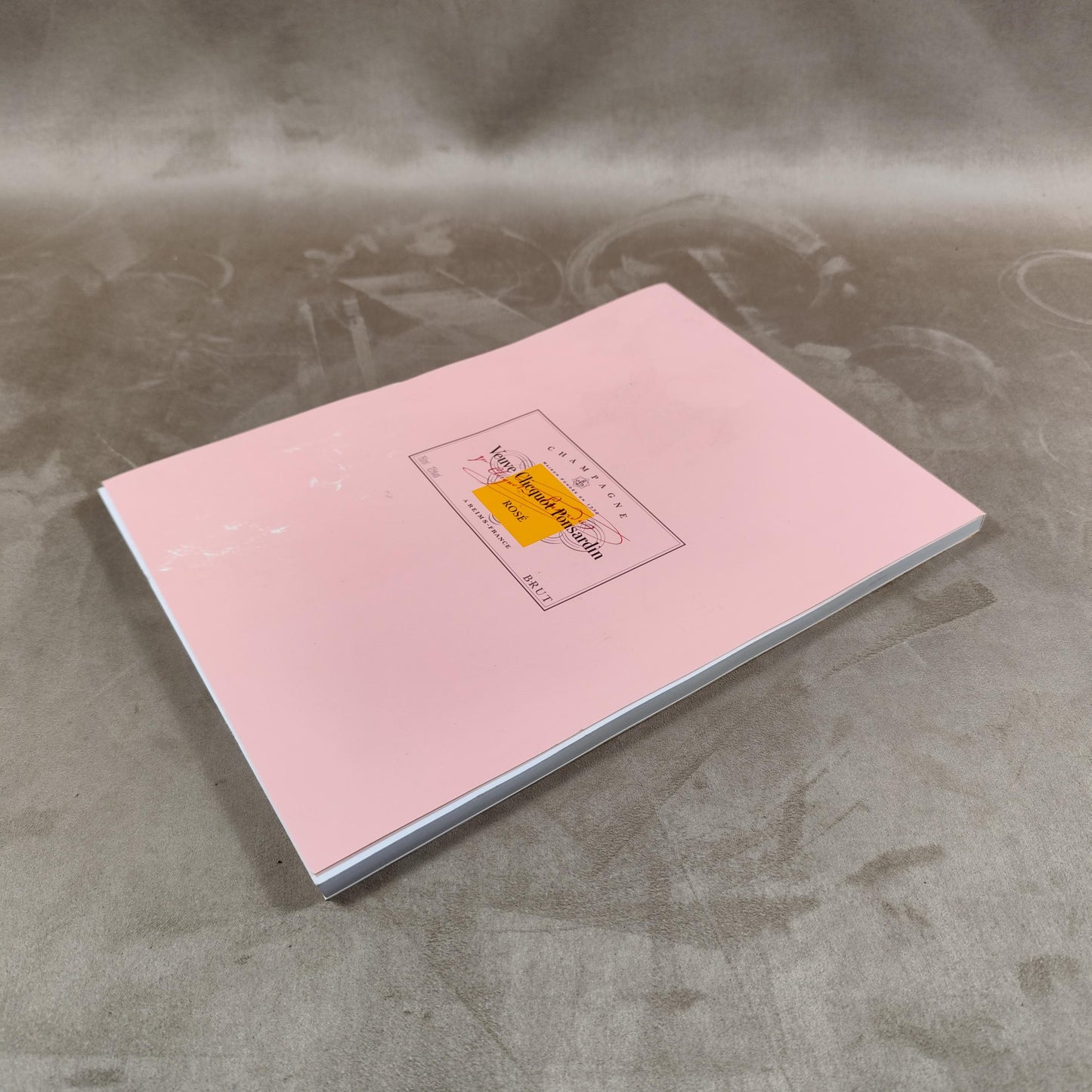 Bloc note A4, Carnet Champagne Veuve Clicquot Ponsardin Rose Made in France Vintage 1990