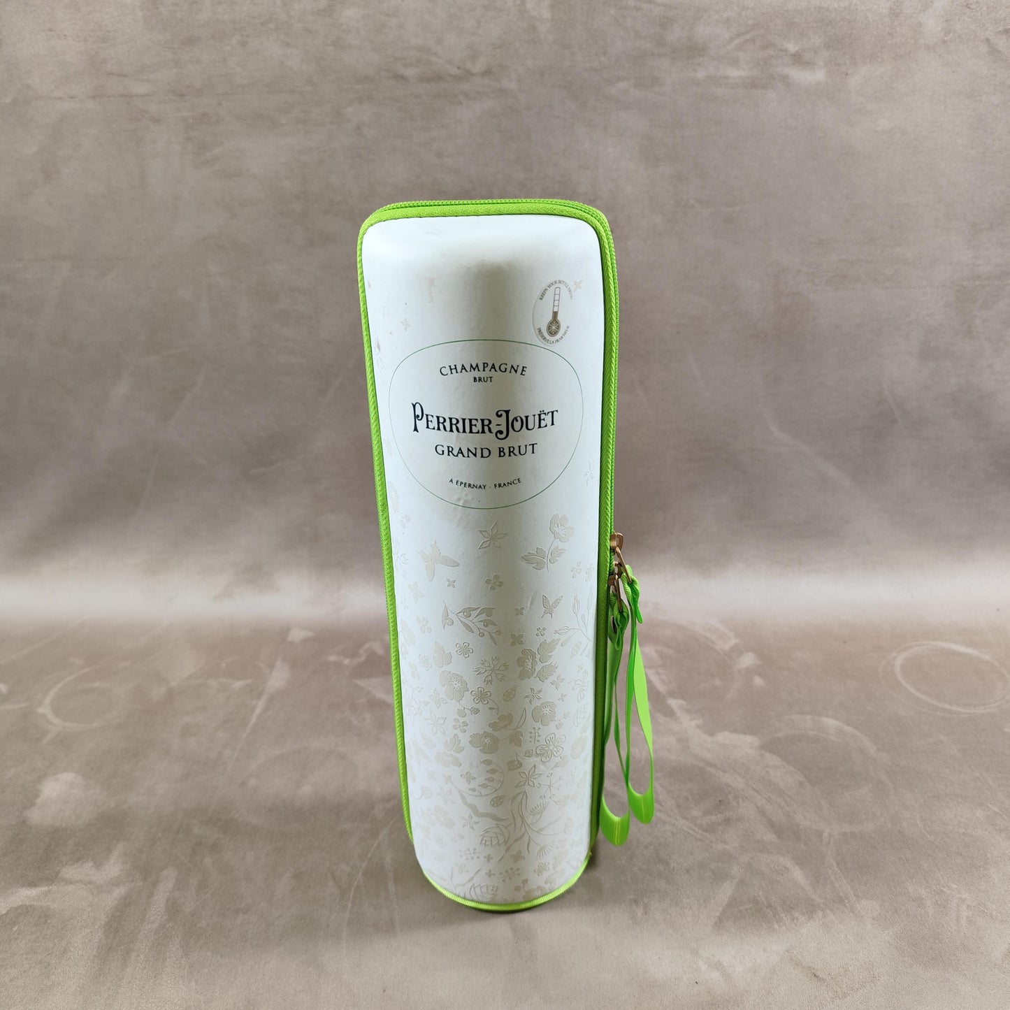 Sac isotherme de transport pour bouteille de champagne Perrier Jouet Made in France Vintage 1980