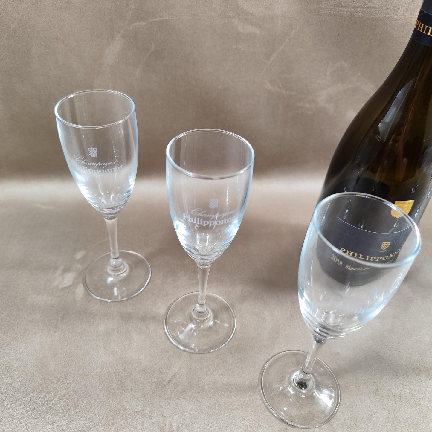 Lot de 6 Flûtes Champagne Philipponnat Made in France Vintage 1970