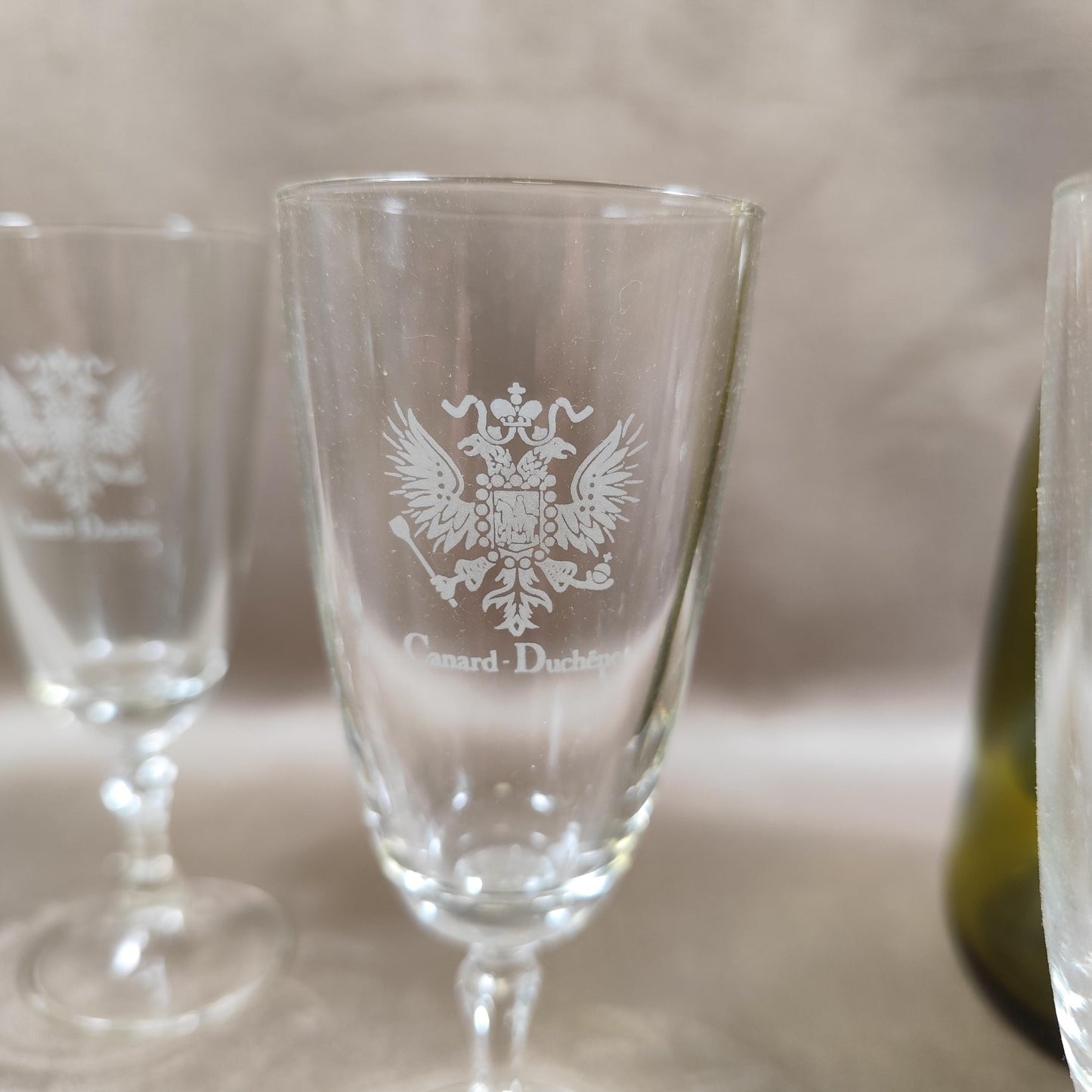 Lot de 6 flutes Champagne Canard Duchêne Made in France Vintage 1970