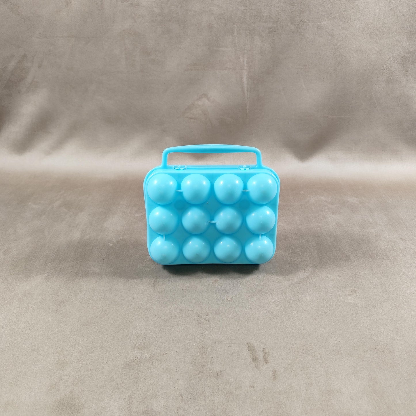 Boite à oeufs pour 12 oeufs en plastique bleu Syla Made in France Vintage 1970