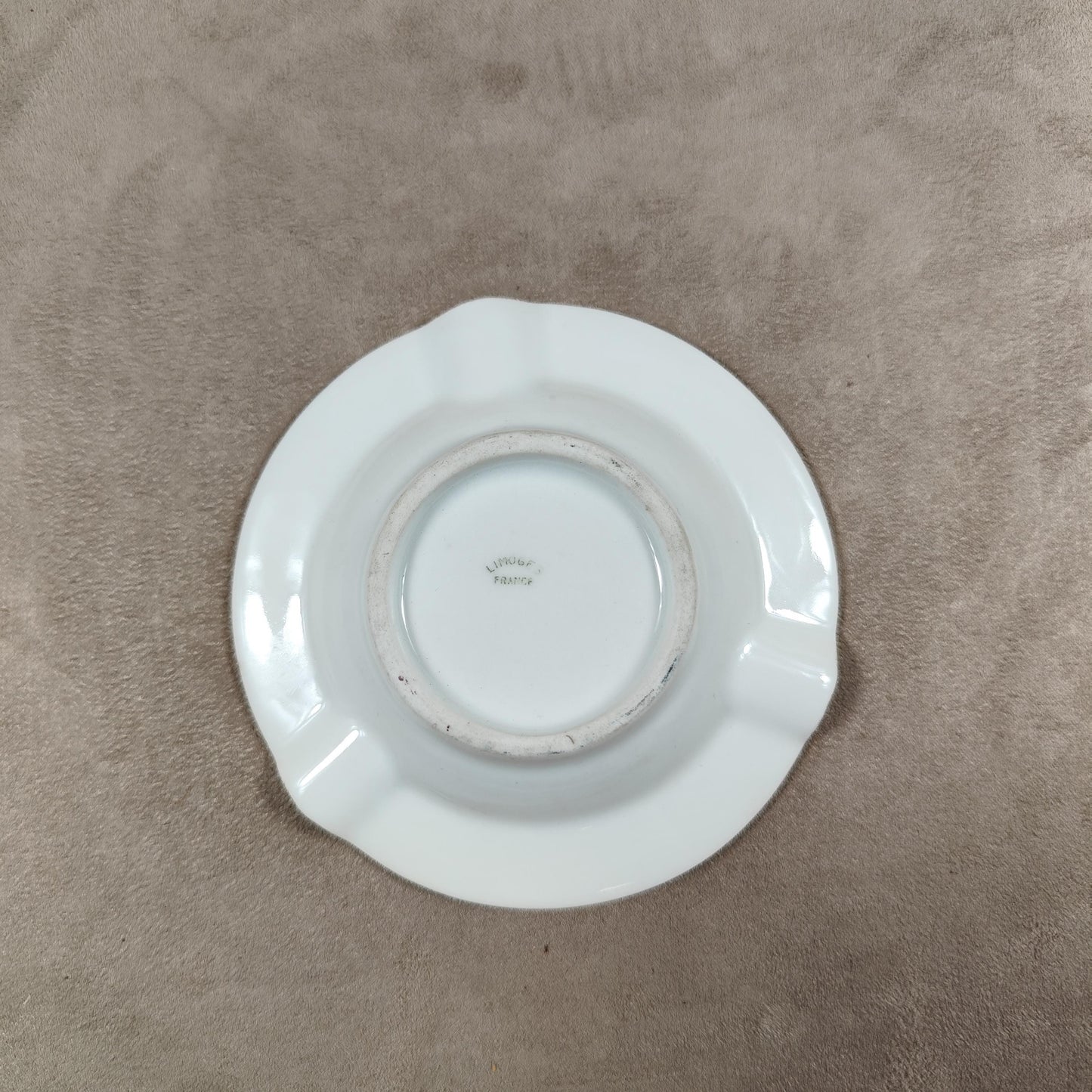 Cendrier Publicitaire Moteurs Leroy Angoulême en porcelaine de Limoges Made in France Vintage 1970