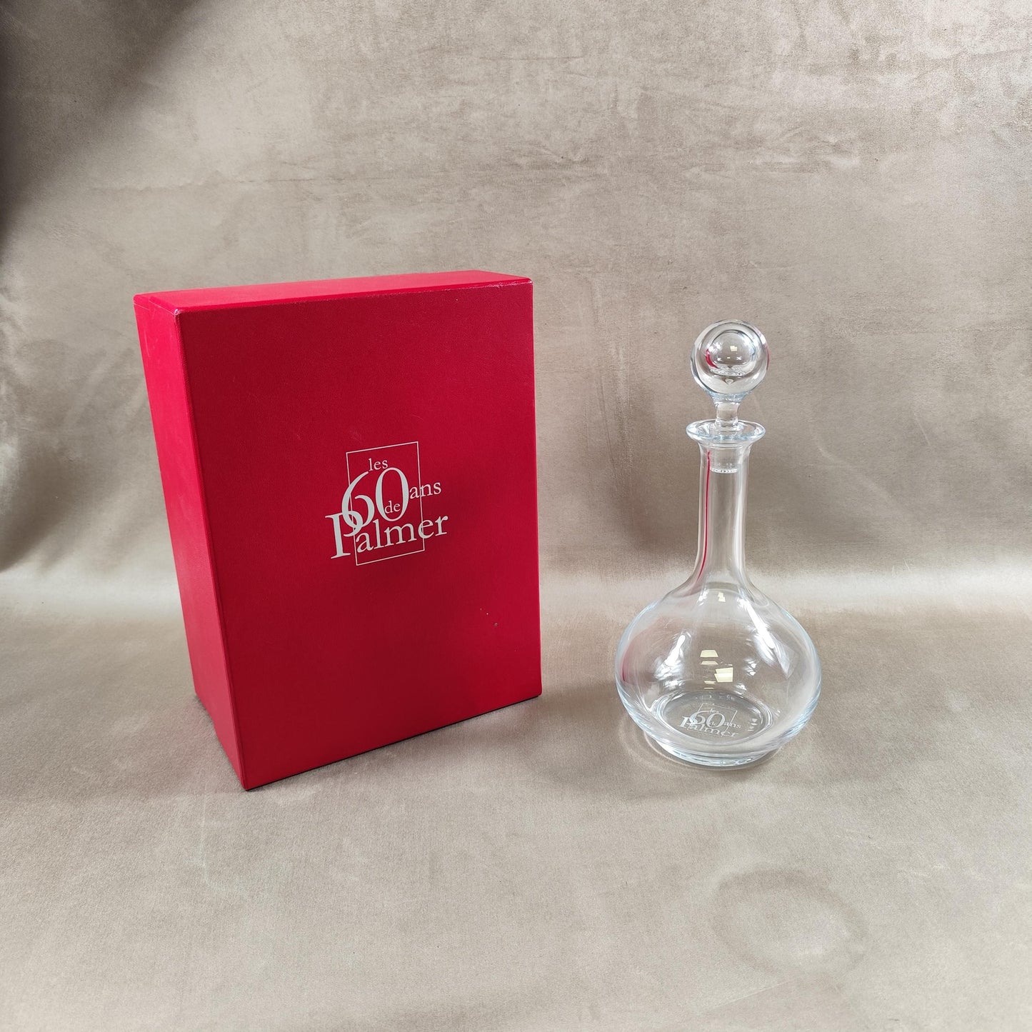 Carafe Champagne Palmer & Co 60ème anniversaire soufflée à la bouche Made in France Vintage 2000