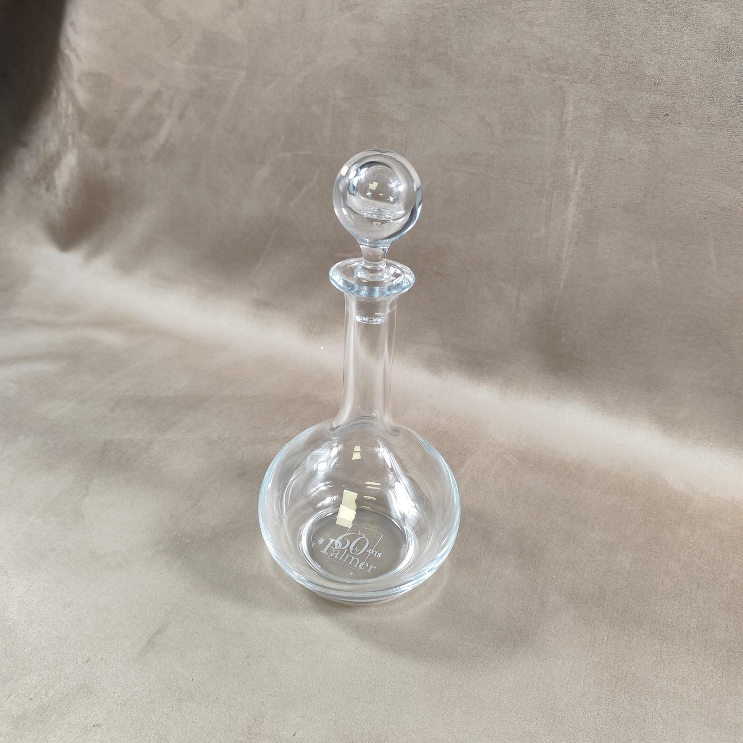 Carafe Champagne Palmer & Co 60ème anniversaire soufflée à la bouche Made in France Vintage 2000