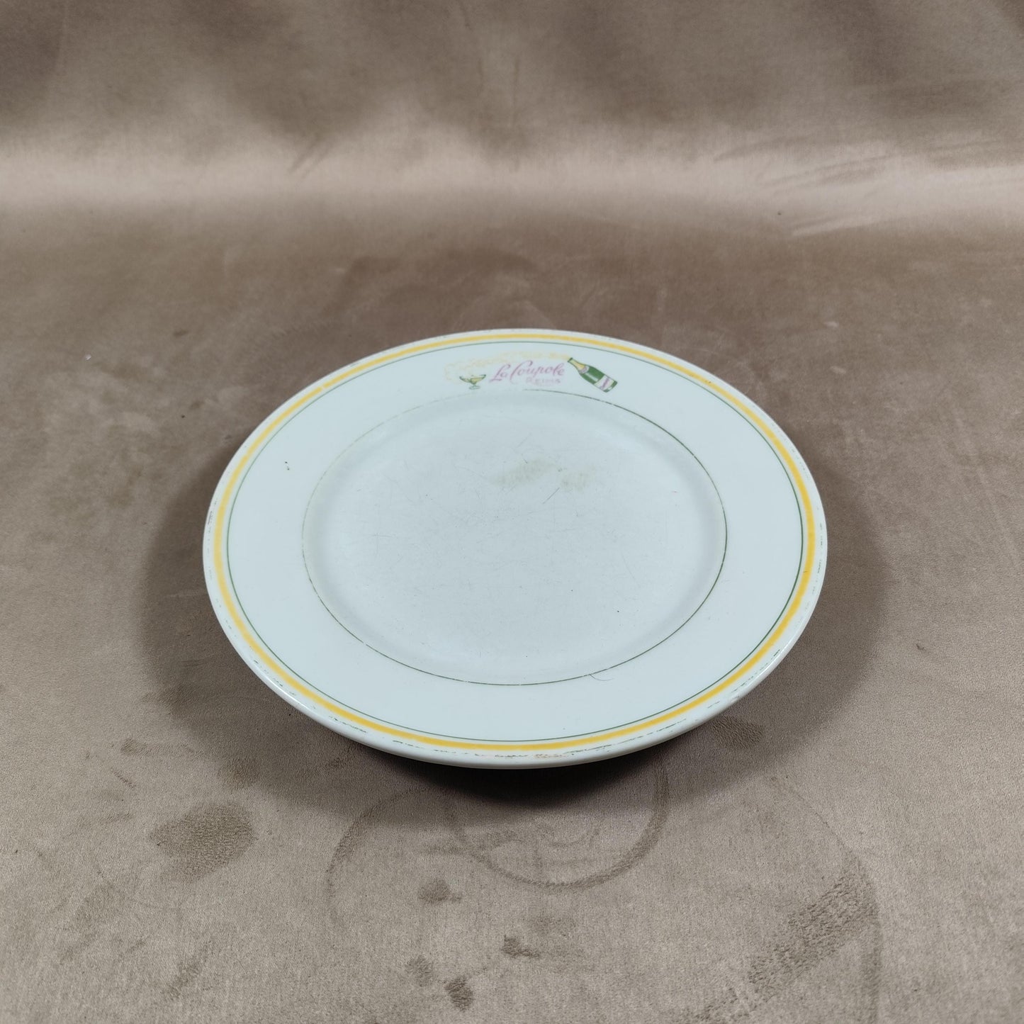 Assiette ancienne du restaurant La Coupole à Reims Made in France Vintage 1970