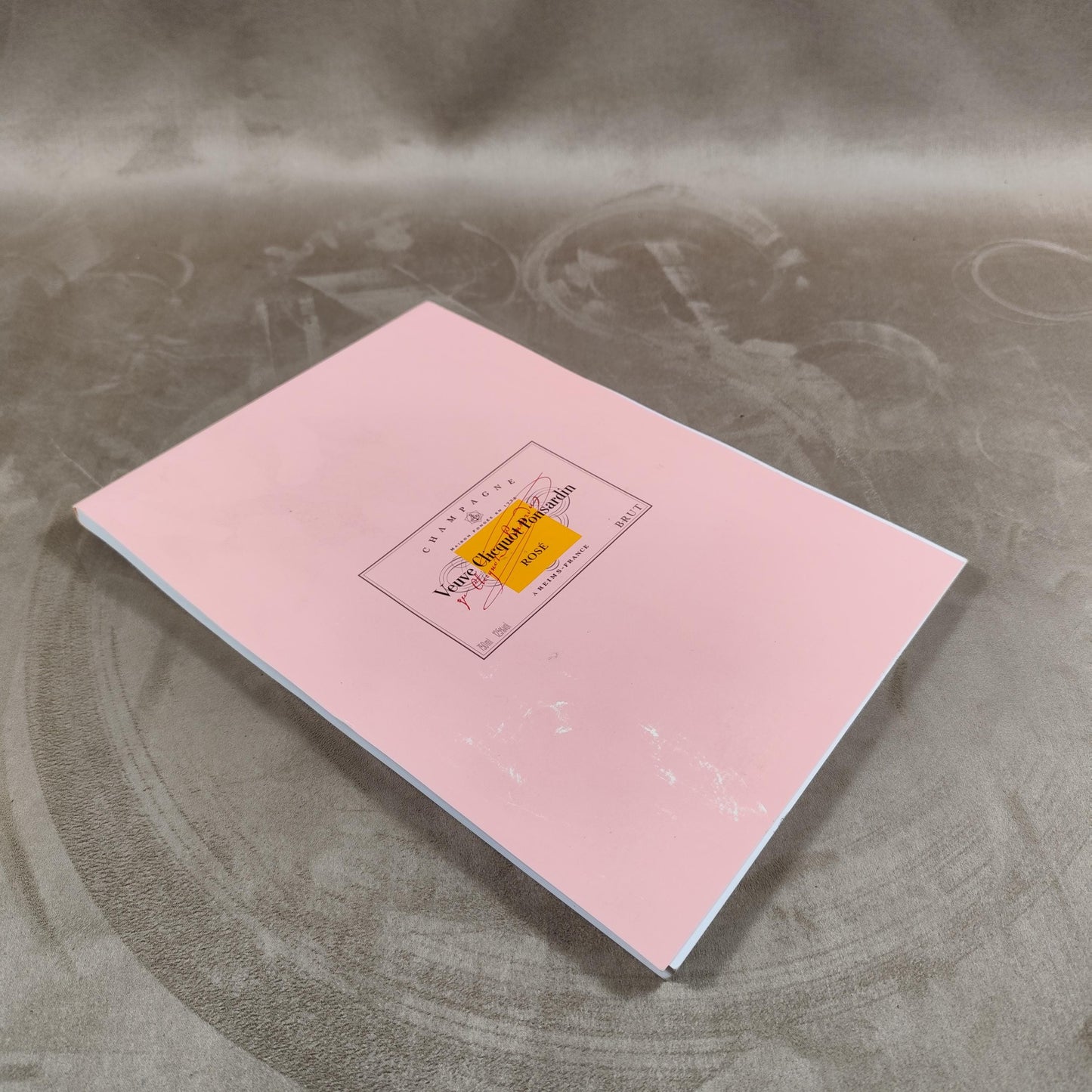 Bloc note A4, Carnet Champagne Veuve Clicquot Ponsardin Rose Made in France Vintage 1990