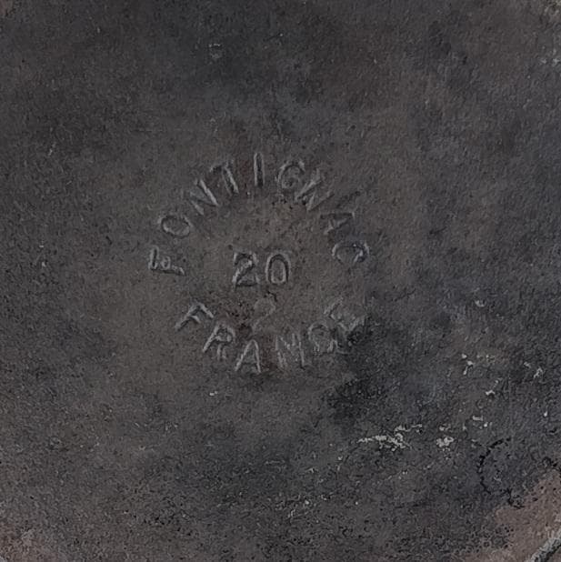 Cocotte en fonte noire Fontignac Made in France Vintage 1970