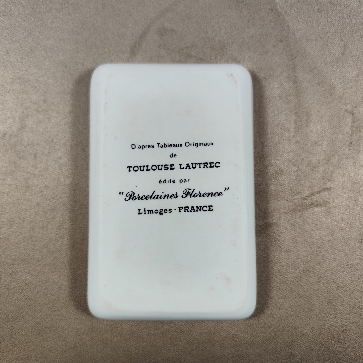 Cendrier Publicitaire Divan Japonais de Toulouse Lautrec par Porcelaines Florence Limoges Made in France Vintage 1970