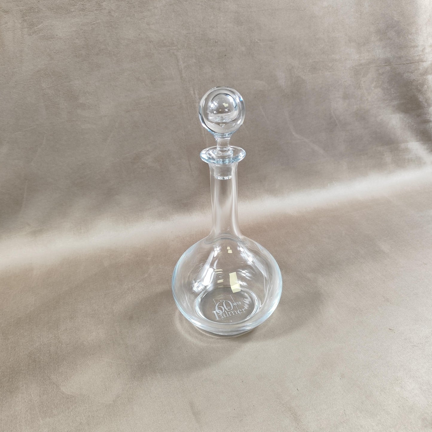 Carafe Champagne Palmer & Co 60ème anniversaire soufflée à la bouche Made in France Vintage 2000