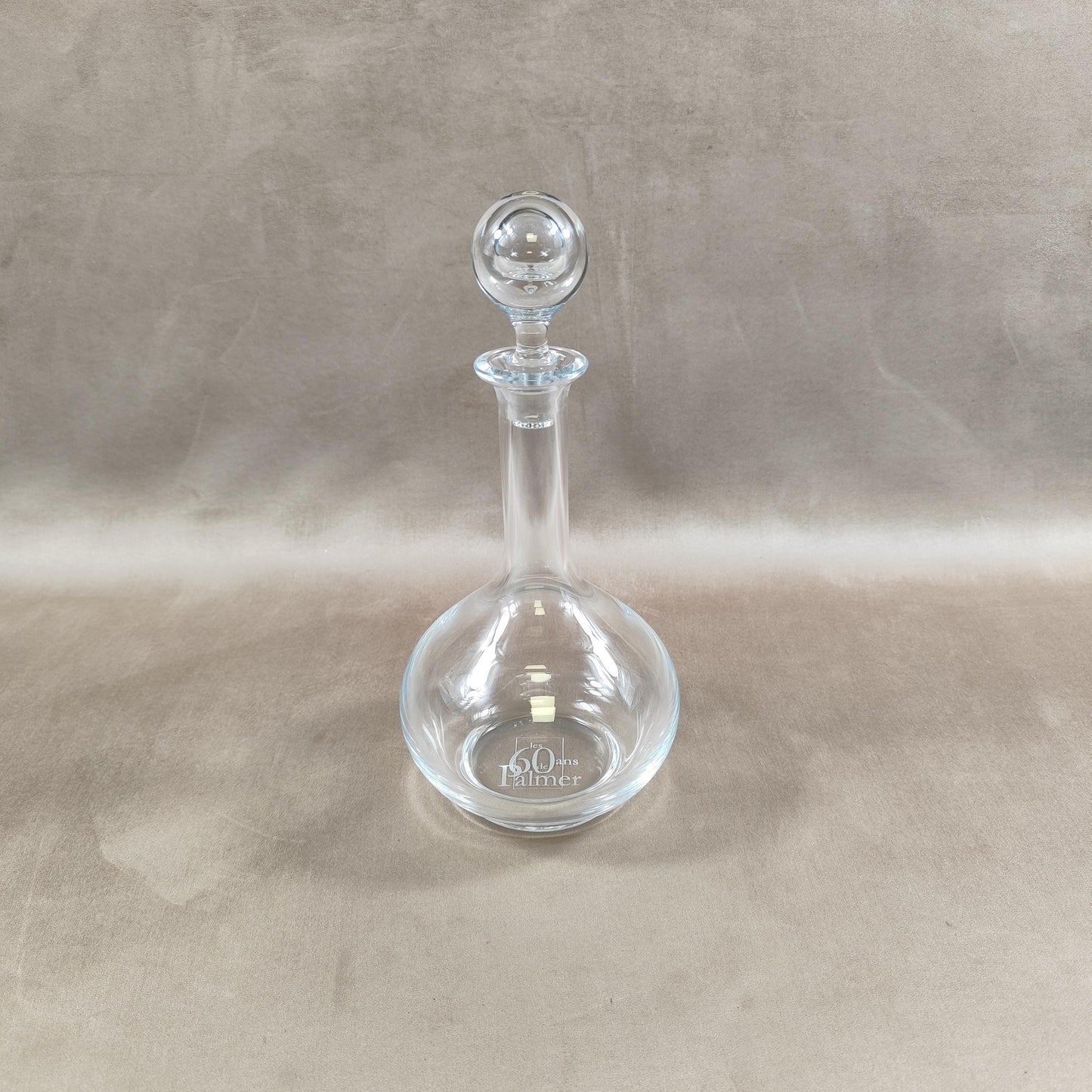 Carafe Champagne Palmer & Co 60ème anniversaire soufflée à la bouche Made in France Vintage 2000