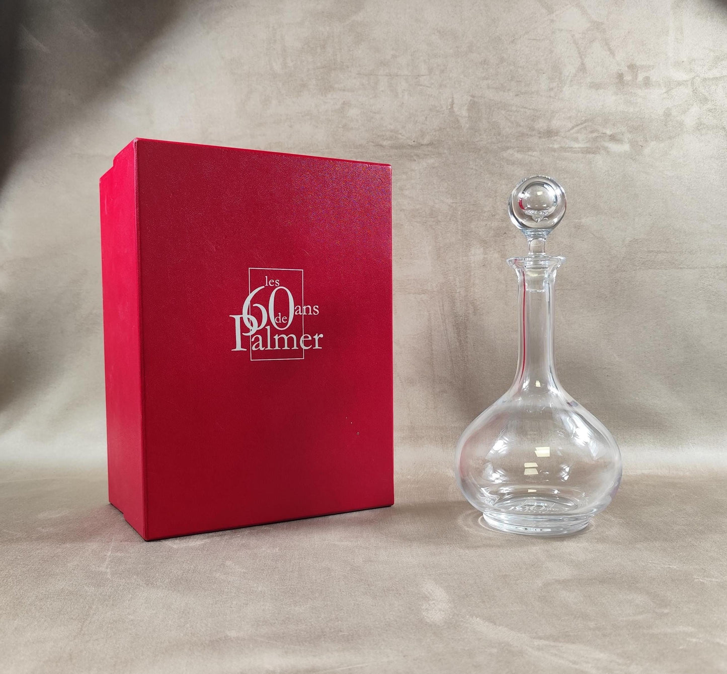 Carafe Champagne Palmer & Co 60ème anniversaire soufflée à la bouche Made in France Vintage 2000